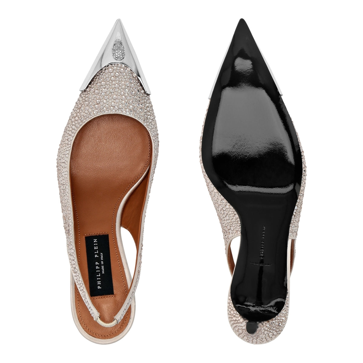 Satin Slingback Mix Strass