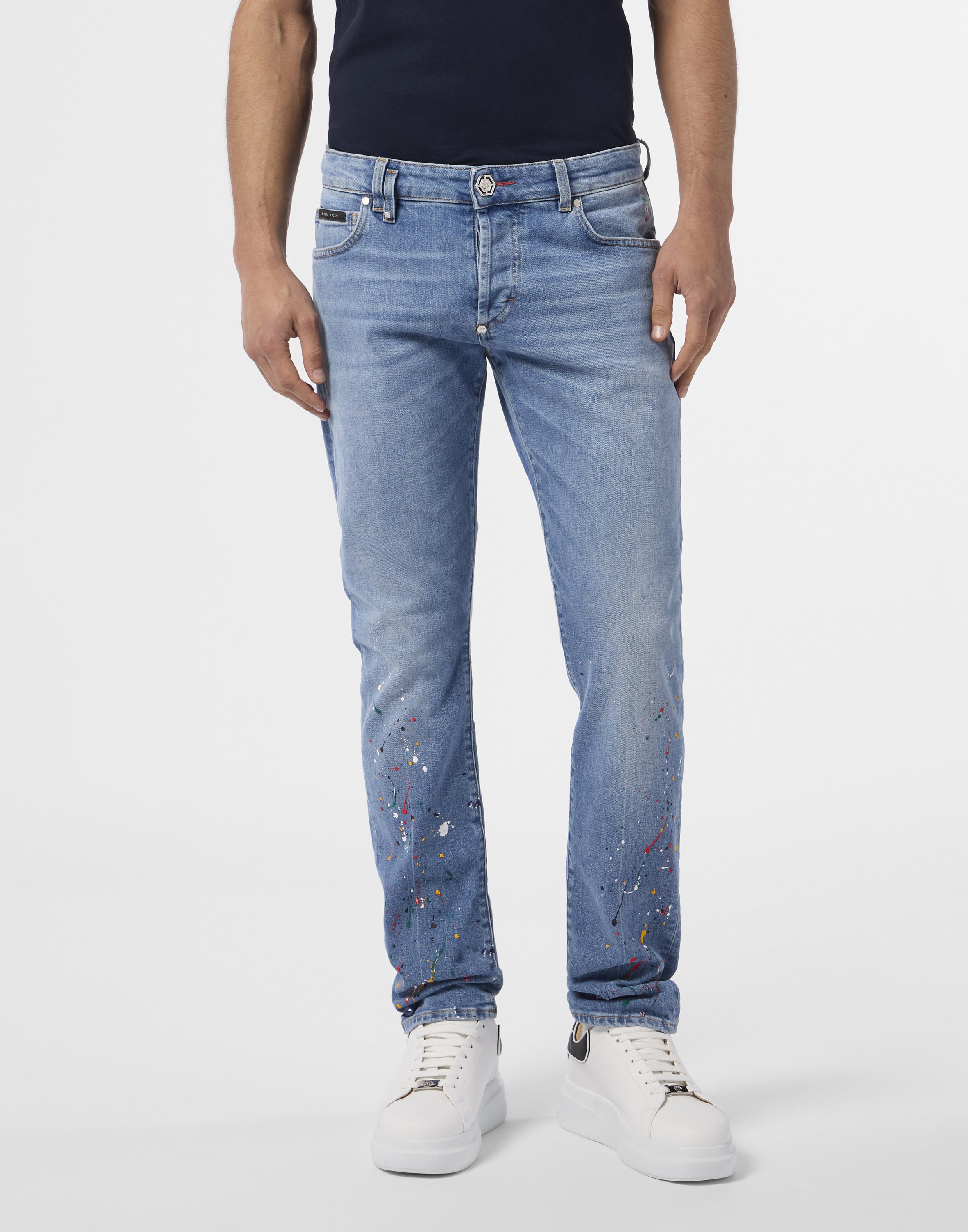 Super Straight Cut Jeans Paint