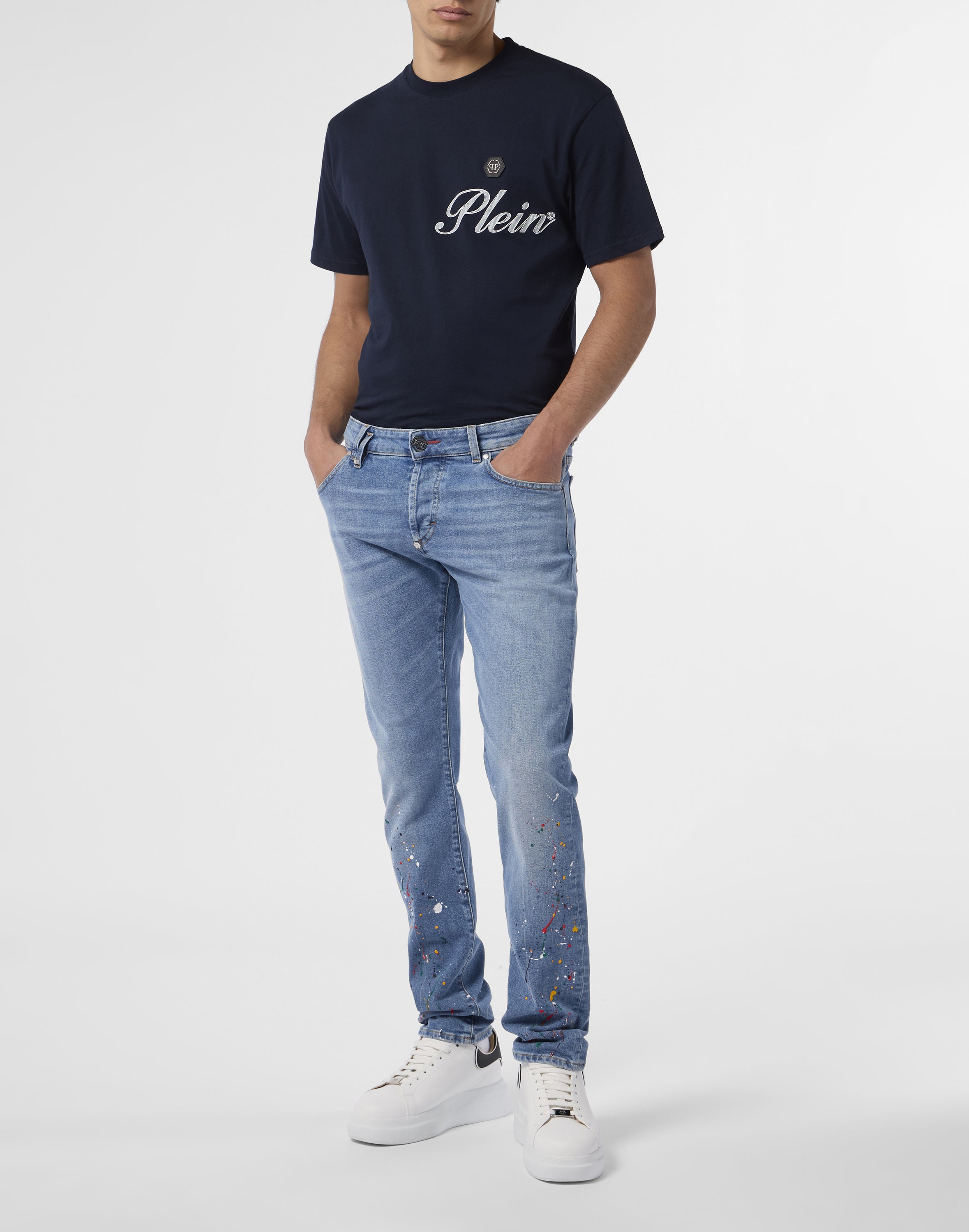 Super Straight Cut Jeans Paint