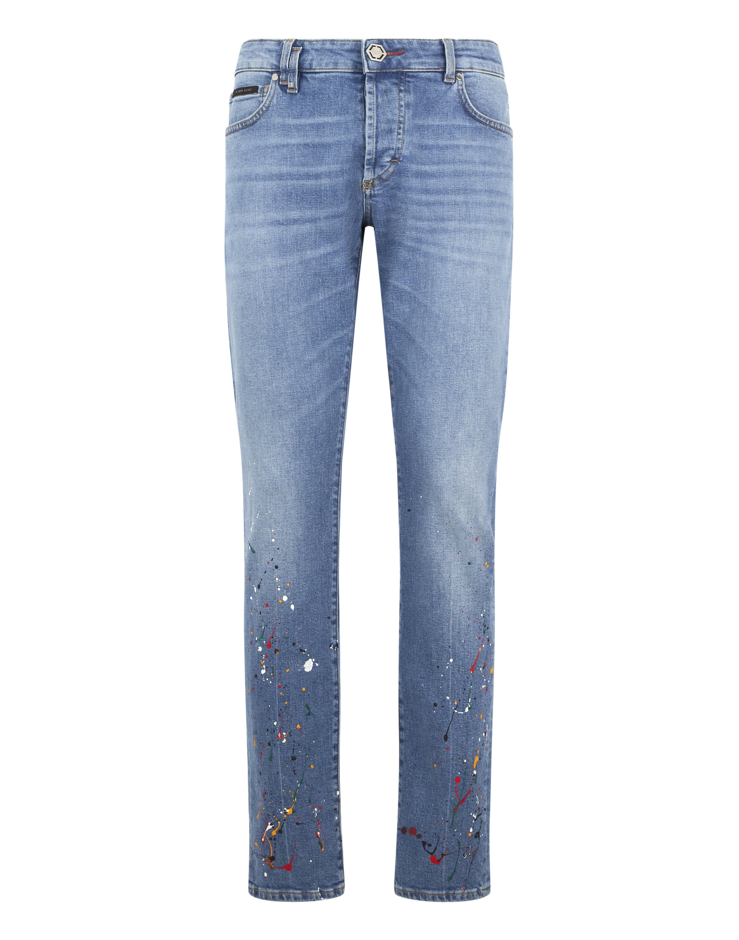 Super Straight Cut Jeans Paint