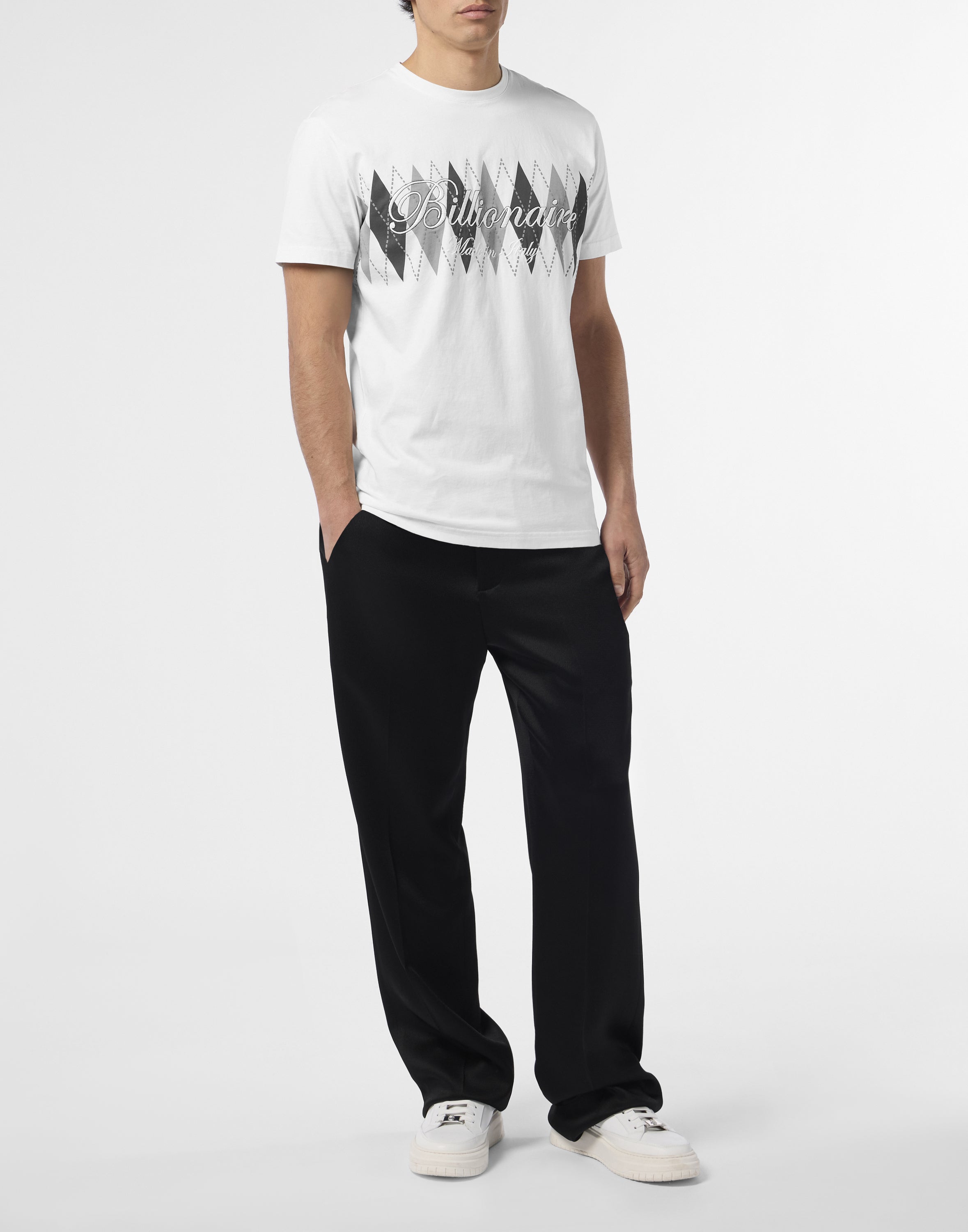 Embroidered T-shirt Round Neck SS