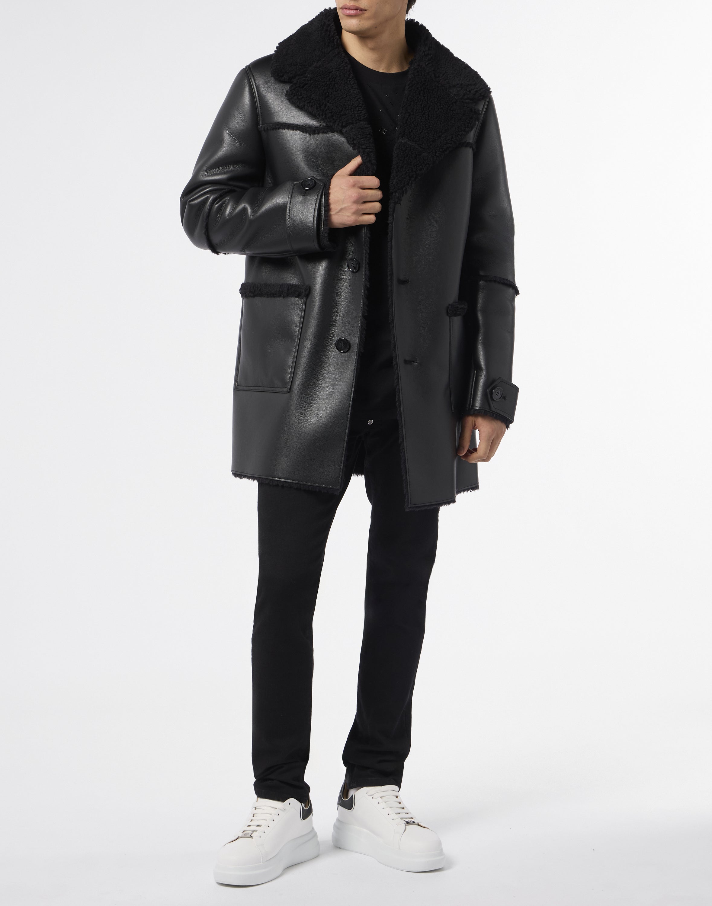 Long Eco Shearling Jacket