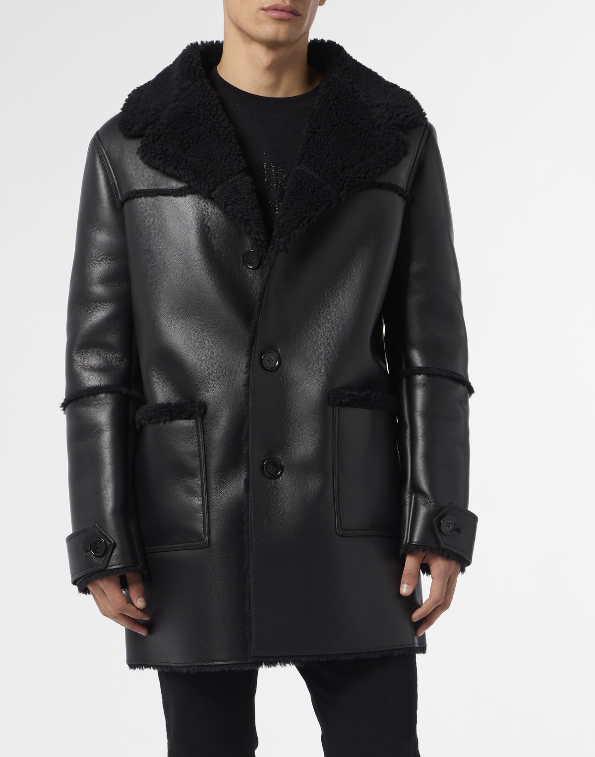Long Eco Shearling Jacket