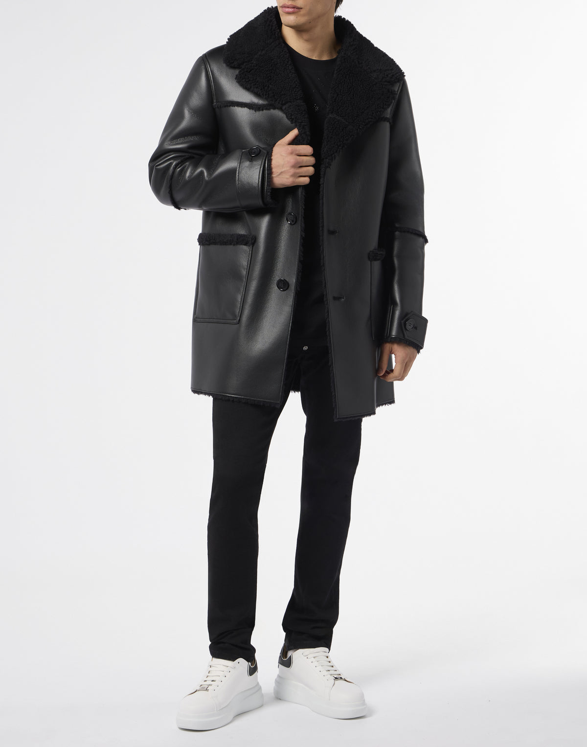 Long Eco Shearling Jacket
