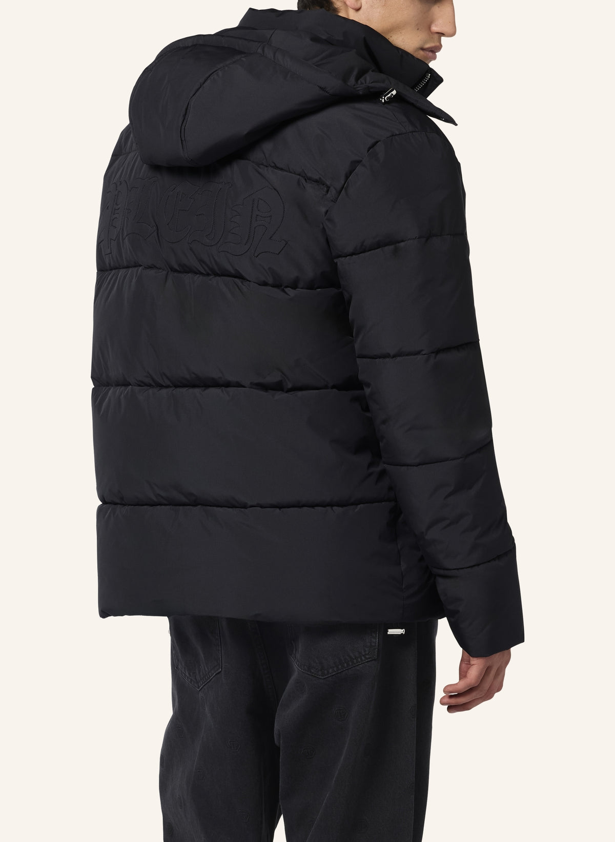 Nylon Puffer Jacket Gothic Plein