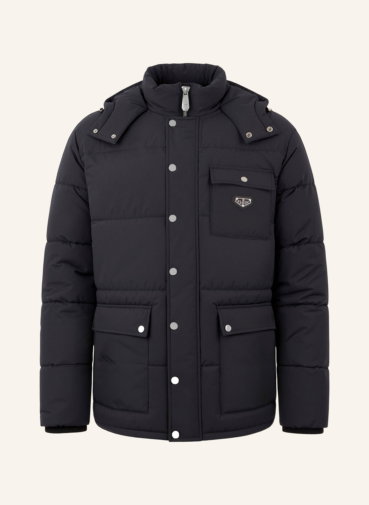 Nylon Puffer Jacket Gothic Plein