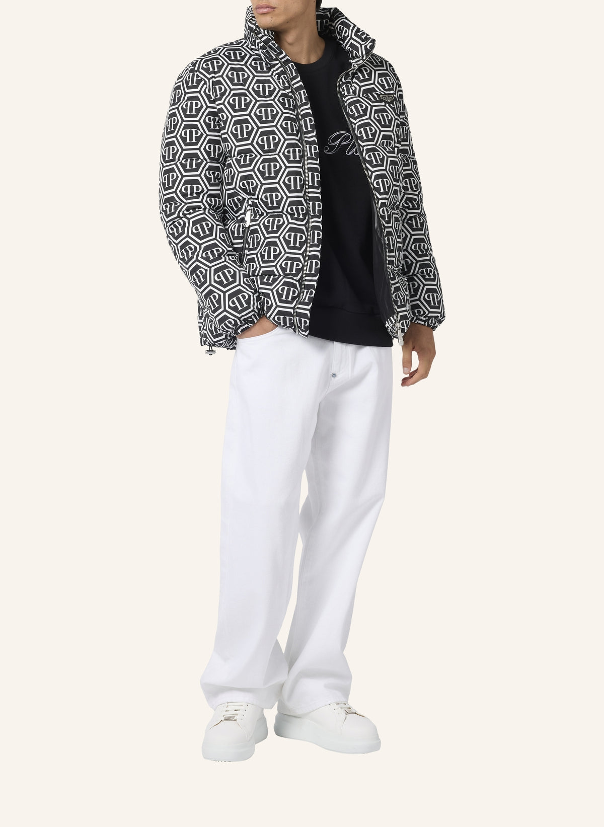 Nylon Puffer Jacket Monogram