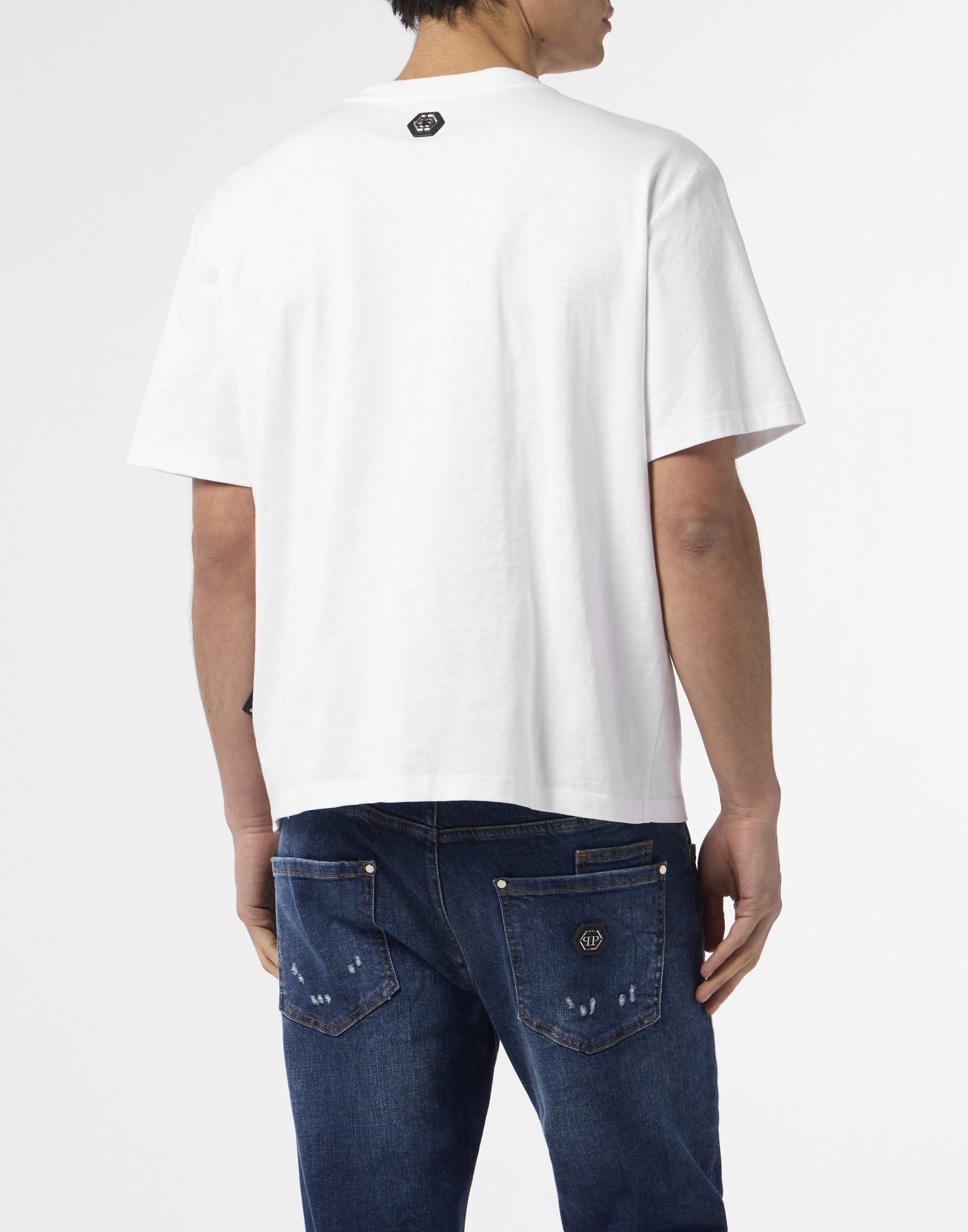 Washed Round Neck T-Shirt Plein Eagle
