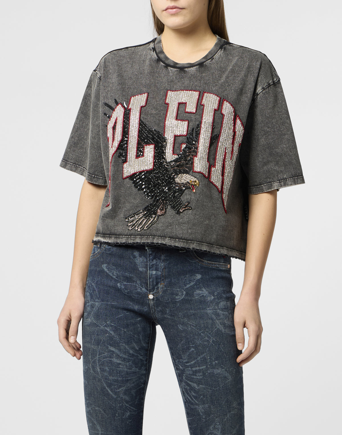 Cropped T-Shirt Plein Eagle