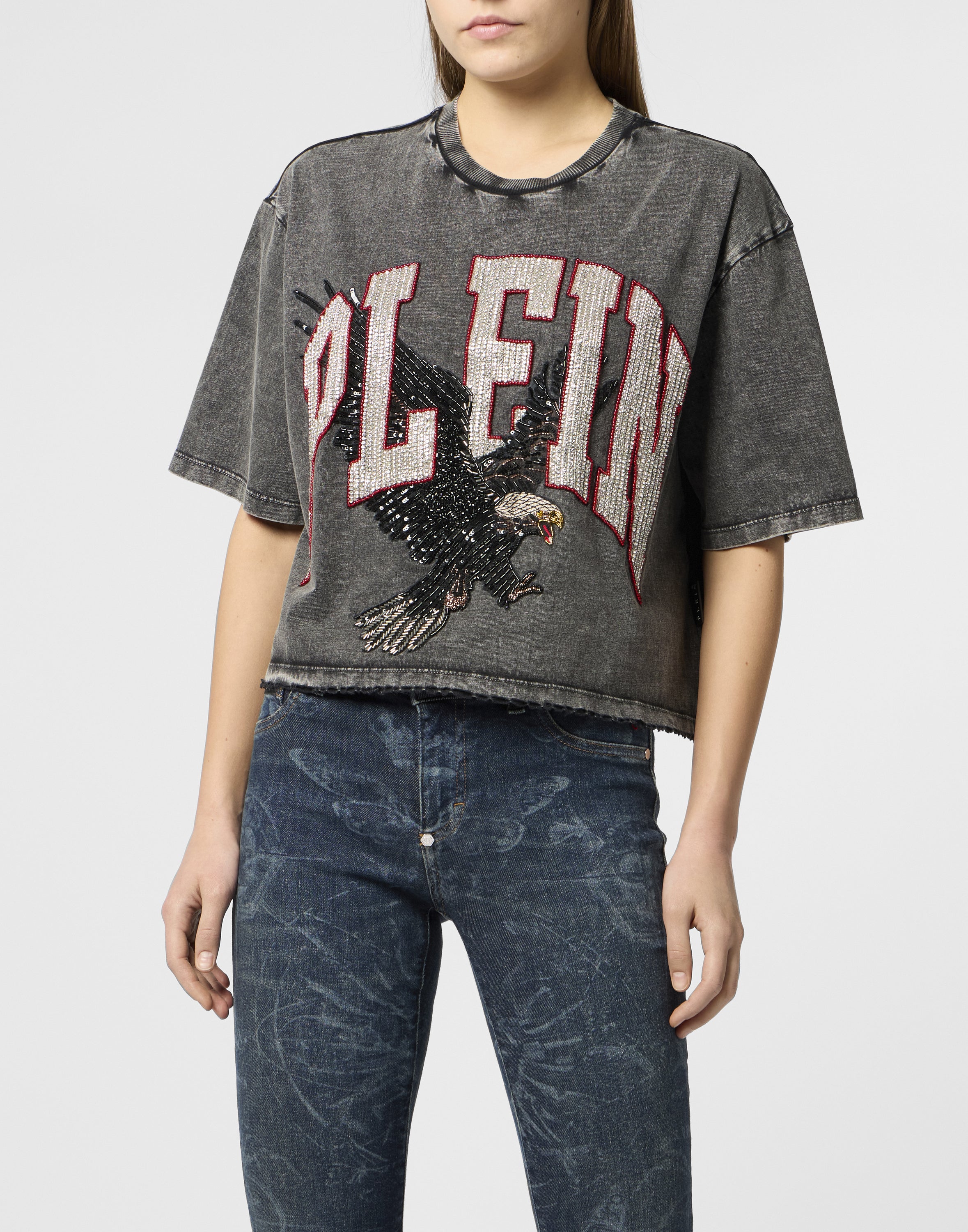 Cropped T-Shirt Plein Eagle