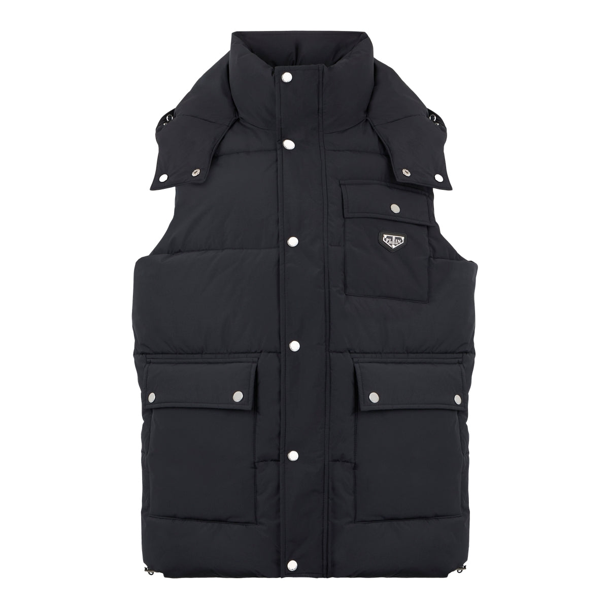 Nylon Puffer Vest Gothic Plein