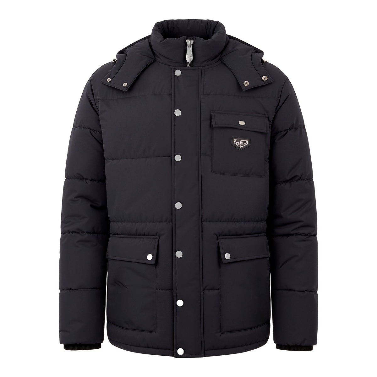Nylon Puffer Jacket Gothic Plein
