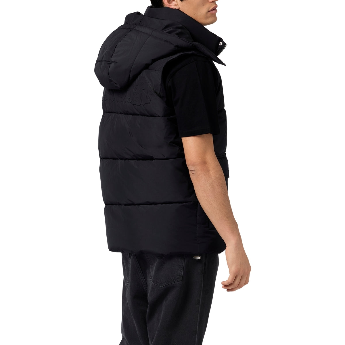 Nylon Puffer Vest Gothic Plein