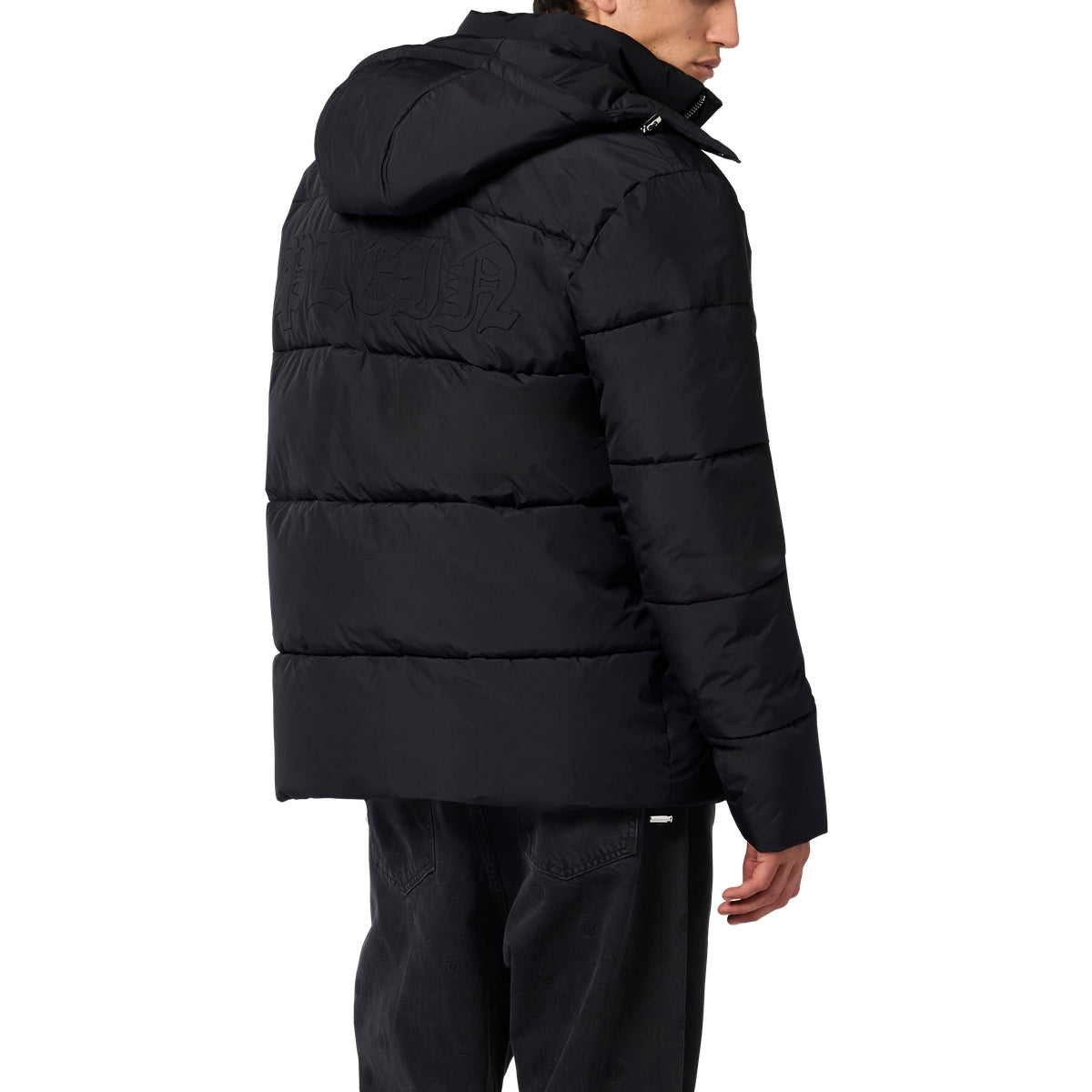 Nylon Puffer Jacket Gothic Plein