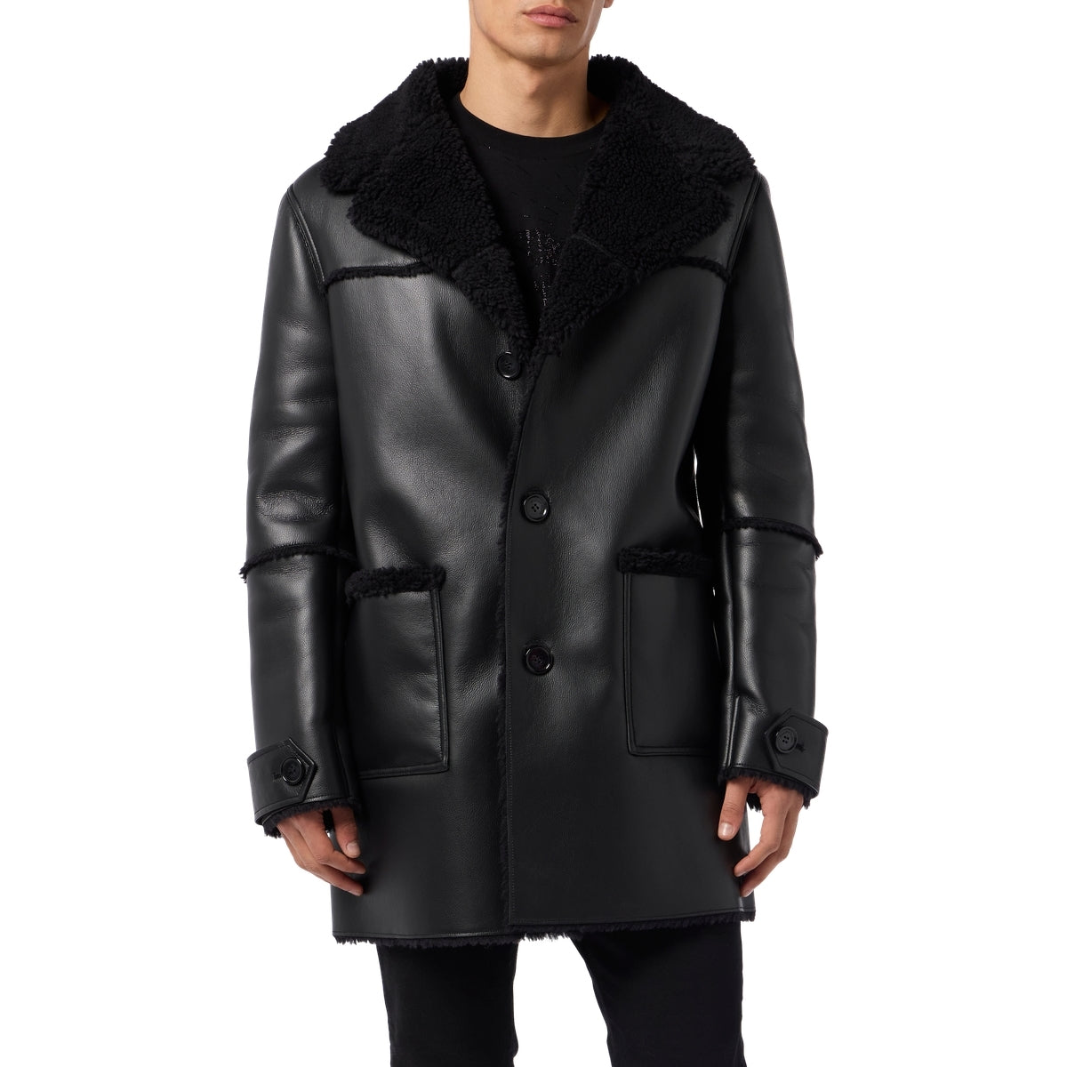 Long Eco Shearling Jacket
