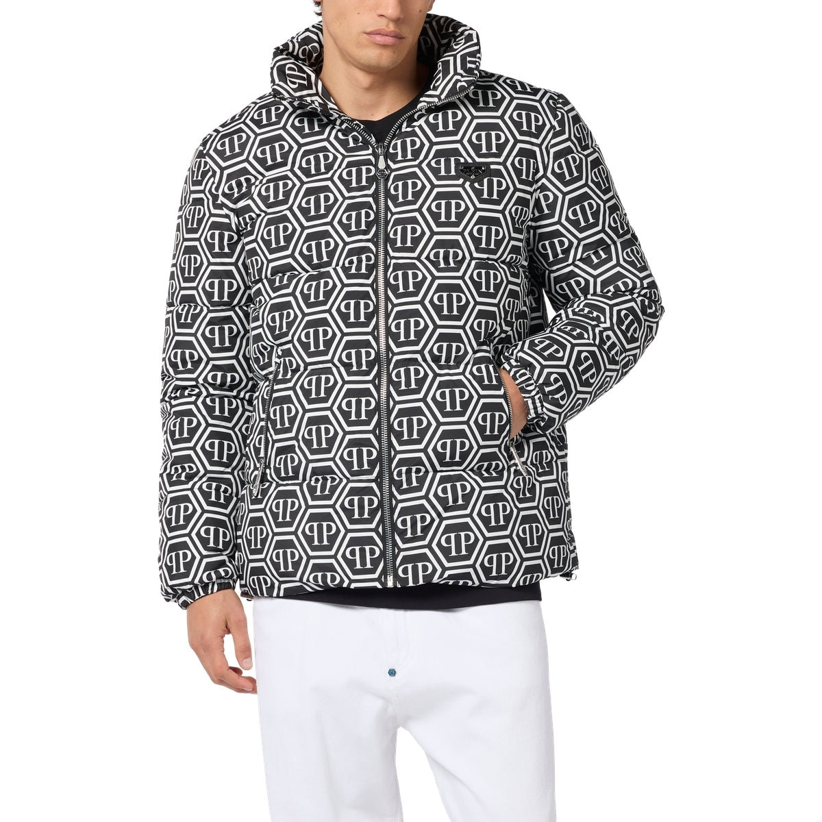 Nylon Puffer Jacket Monogram
