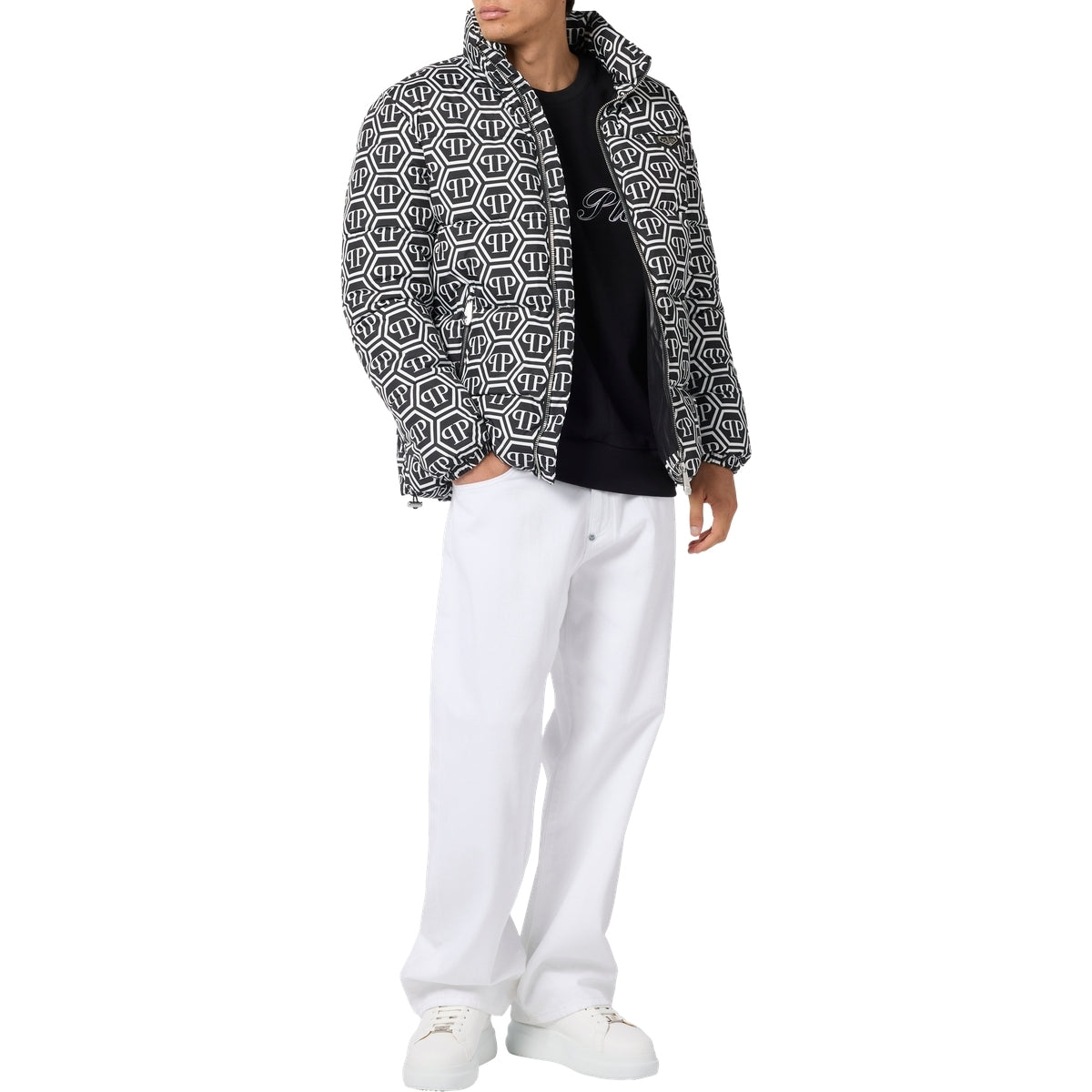 Nylon Puffer Jacket Monogram