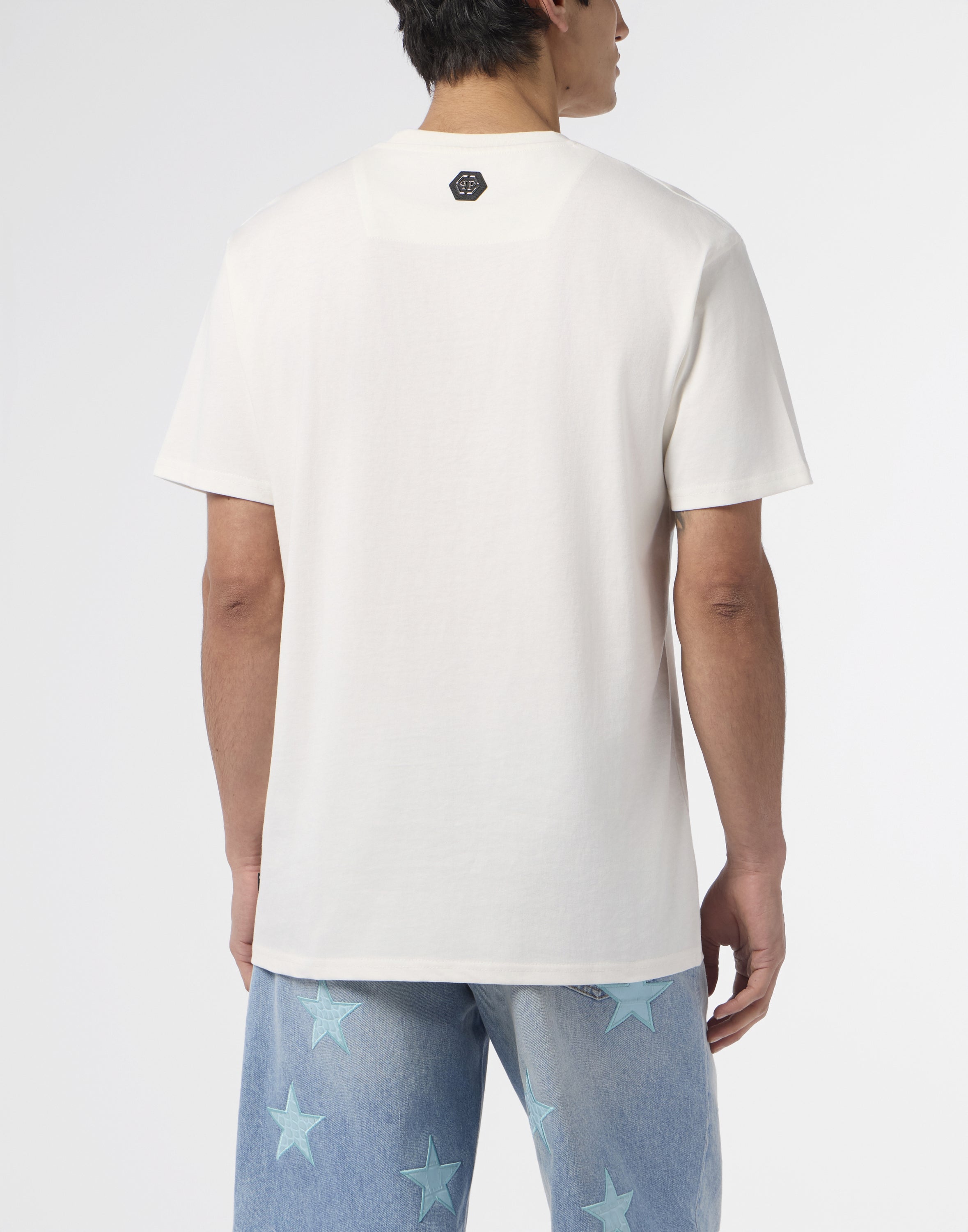 Round Neck T-Shirt Hexagon Line