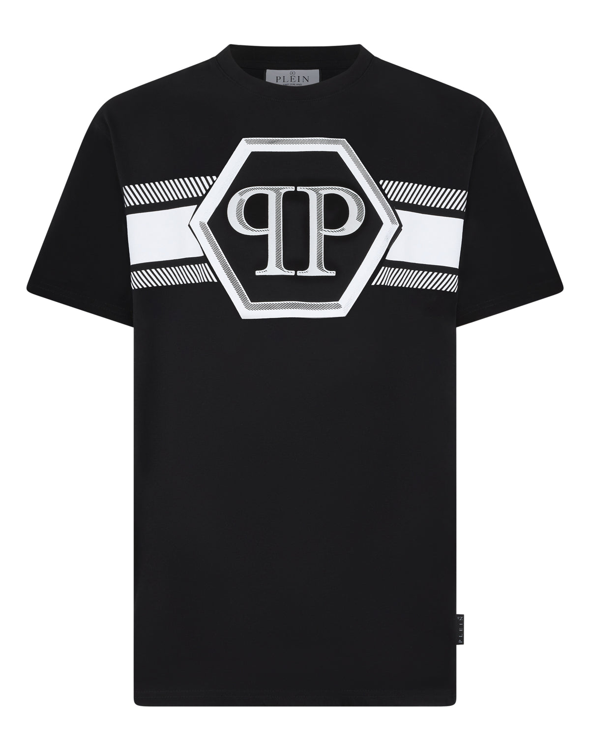 Round Neck T-Shirt Hexagon Line