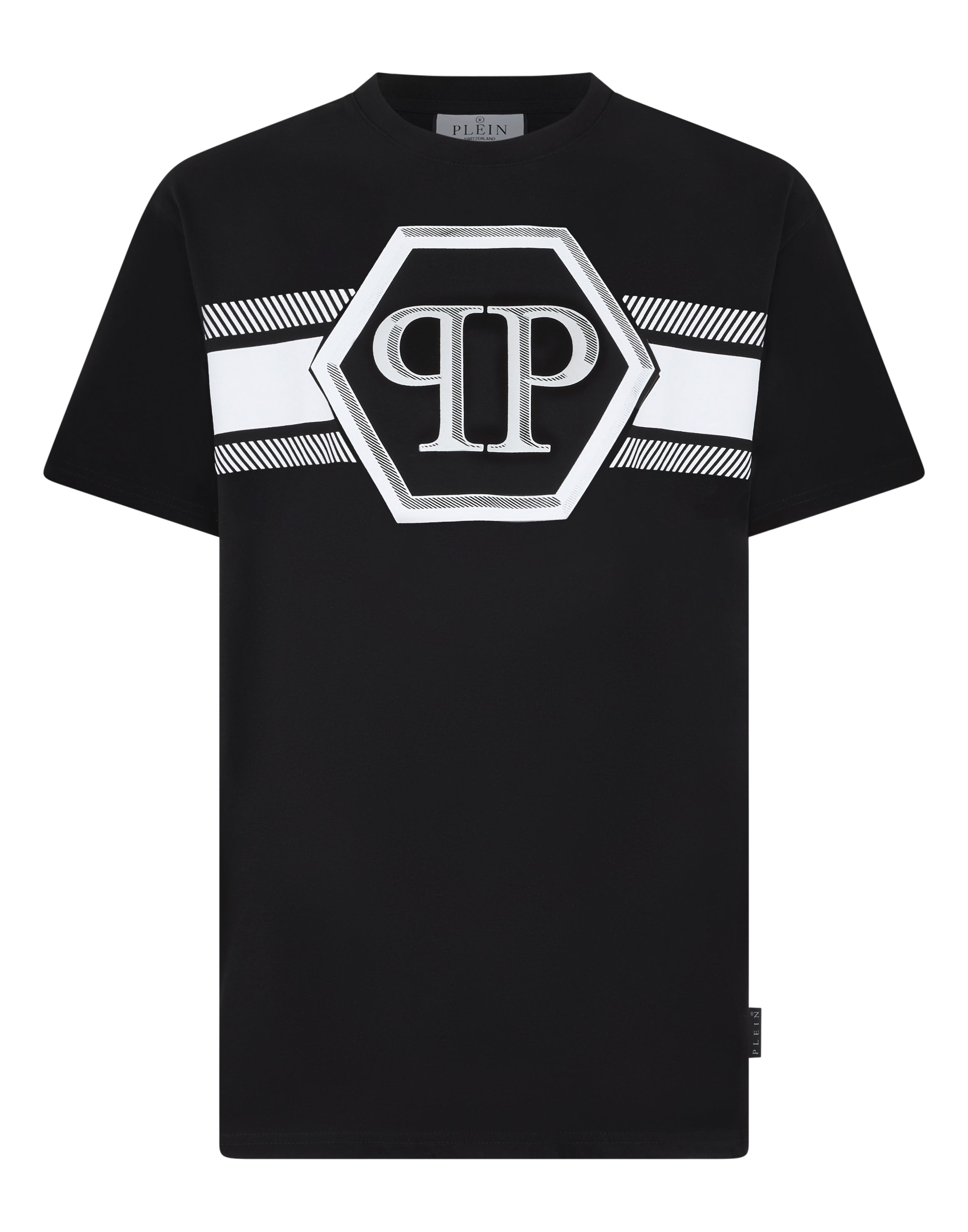 Round Neck T-Shirt Hexagon Line