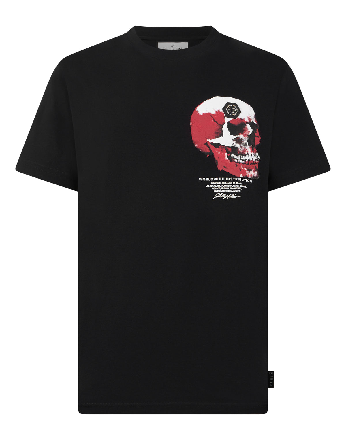 Roundneck T-Shirt Puffy Red Skull Skull