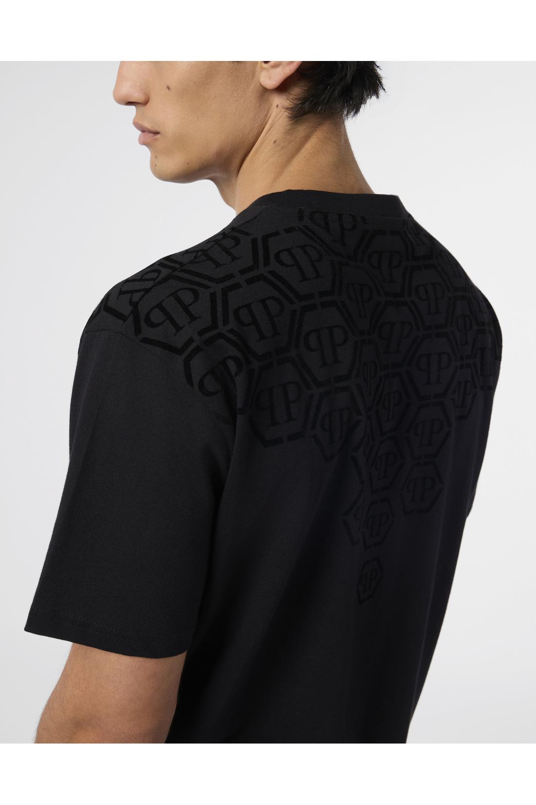 Philipp Plein Round Neck T-Shirt Degrade Monogram Monogram, Shirts