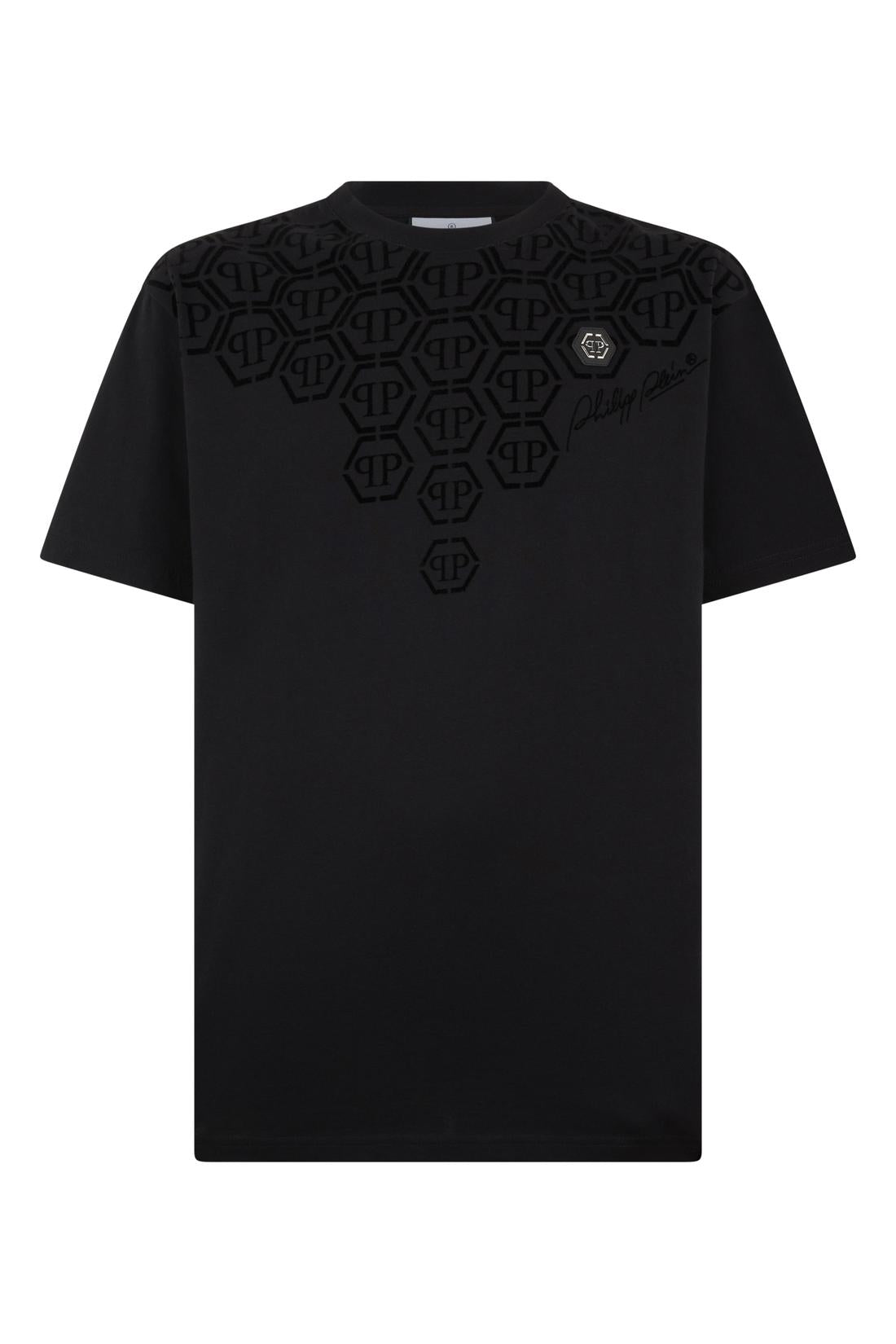 Philipp Plein Round Neck T-Shirt Degrade Monogram Monogram, Shirts