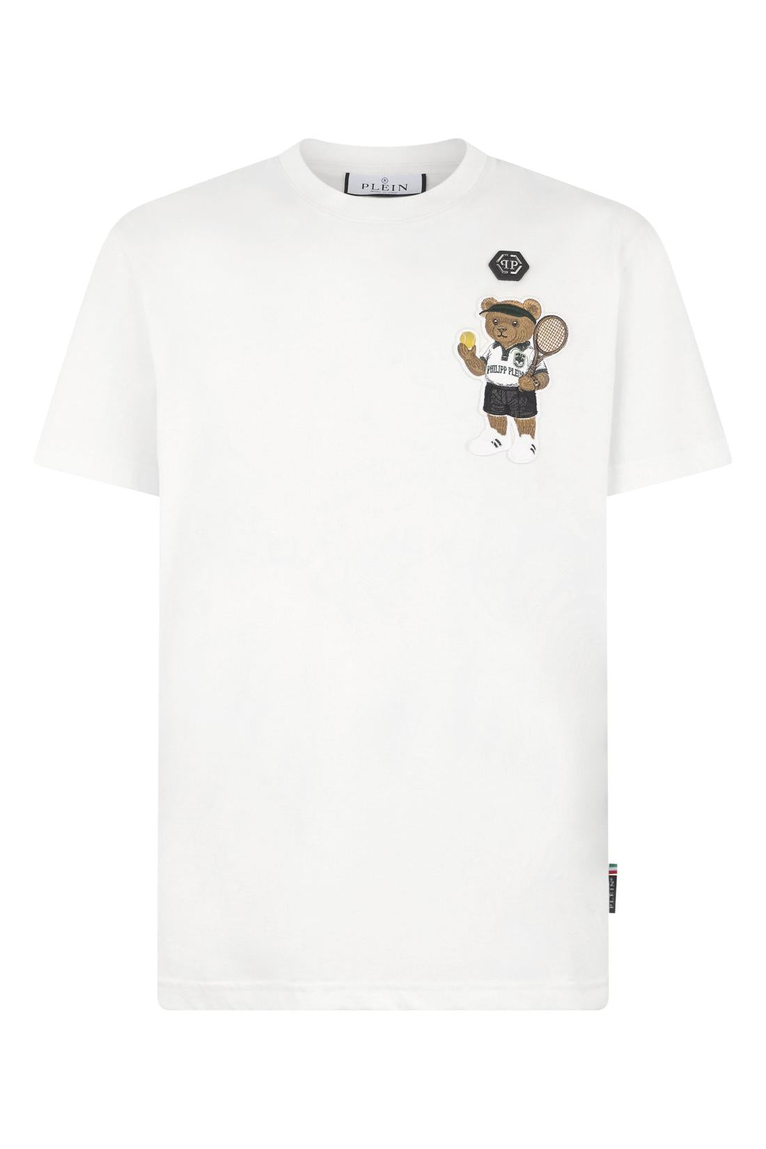 Philipp Plein Round Neck T-Shirt Teddy Tennis Patch, Shirts