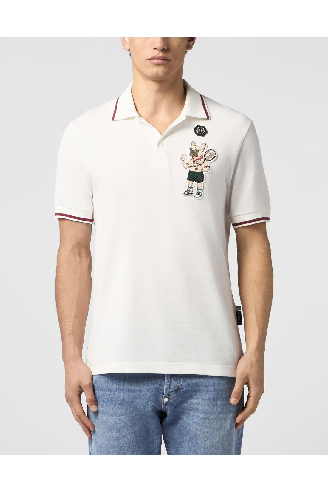 Philipp Plein Polo T-Shirt New York Tennis Patch, Shirts
