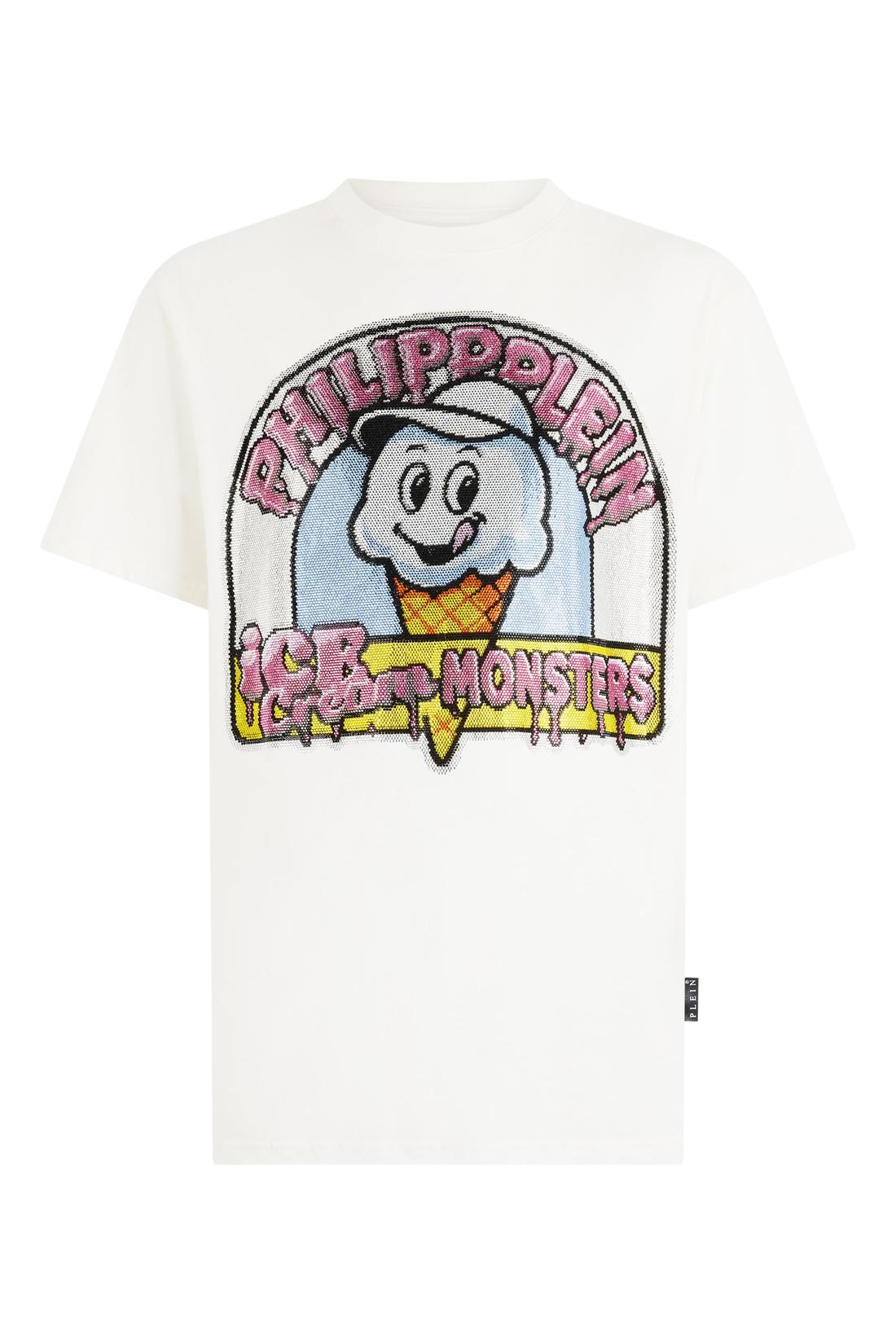 Philipp Plein Round Neck T-Shirt Ice Cream Monsters, Shirts