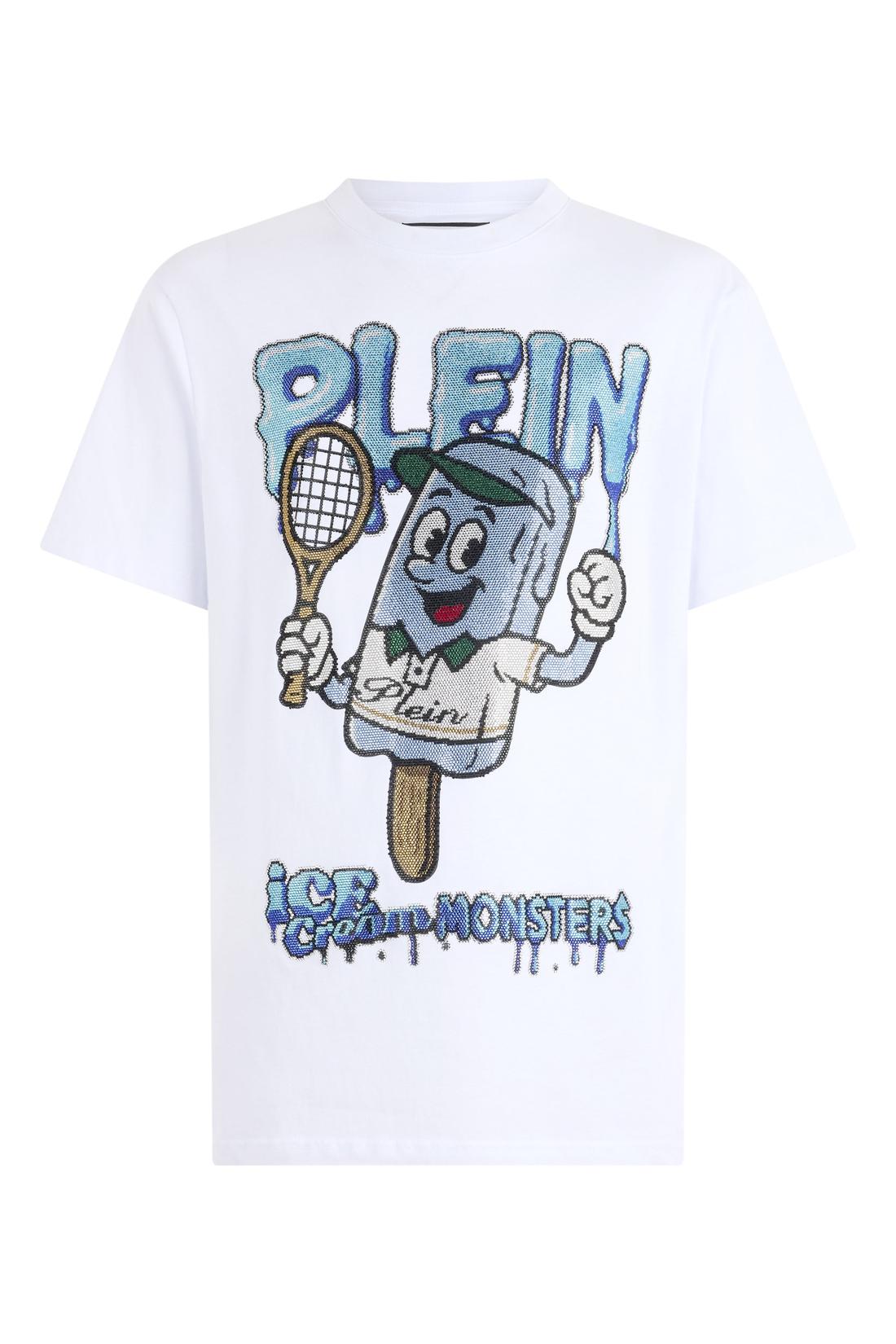 Philipp Plein Round Neck T-Shirt Ice Cream Tennis, Shirts