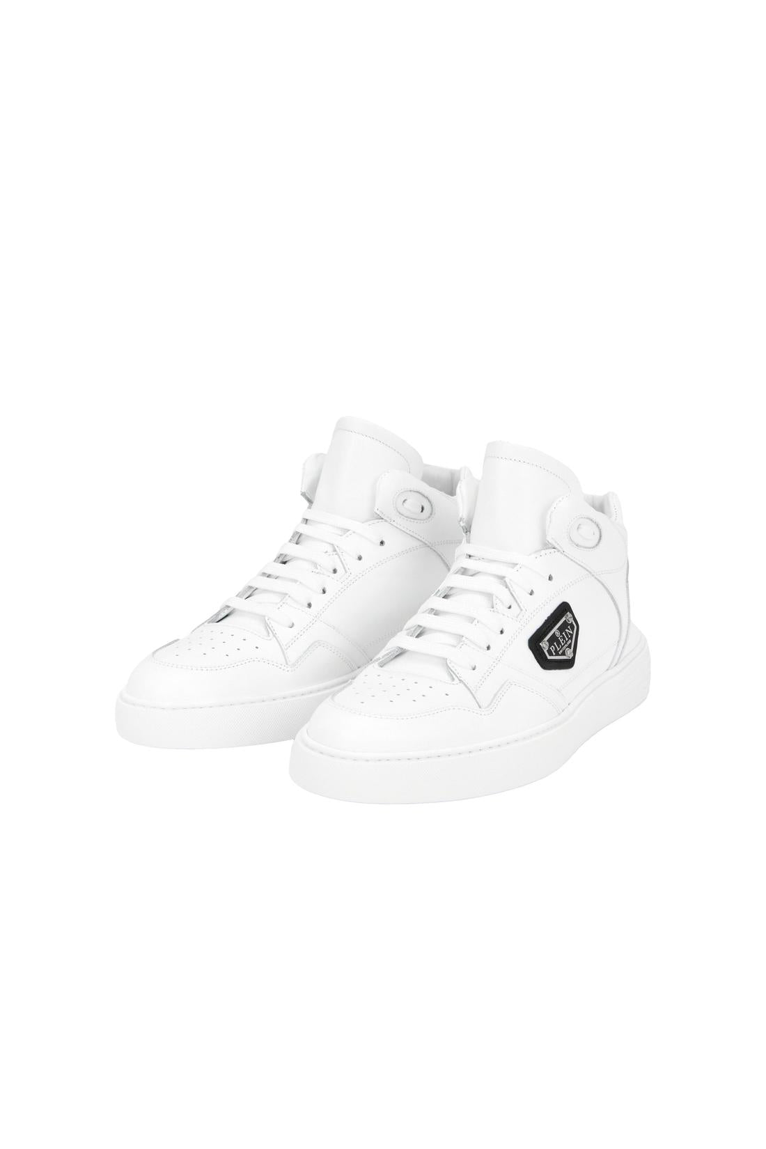 Philipp Plein Nappa Leather Mid Top Sneakers, Schuhe