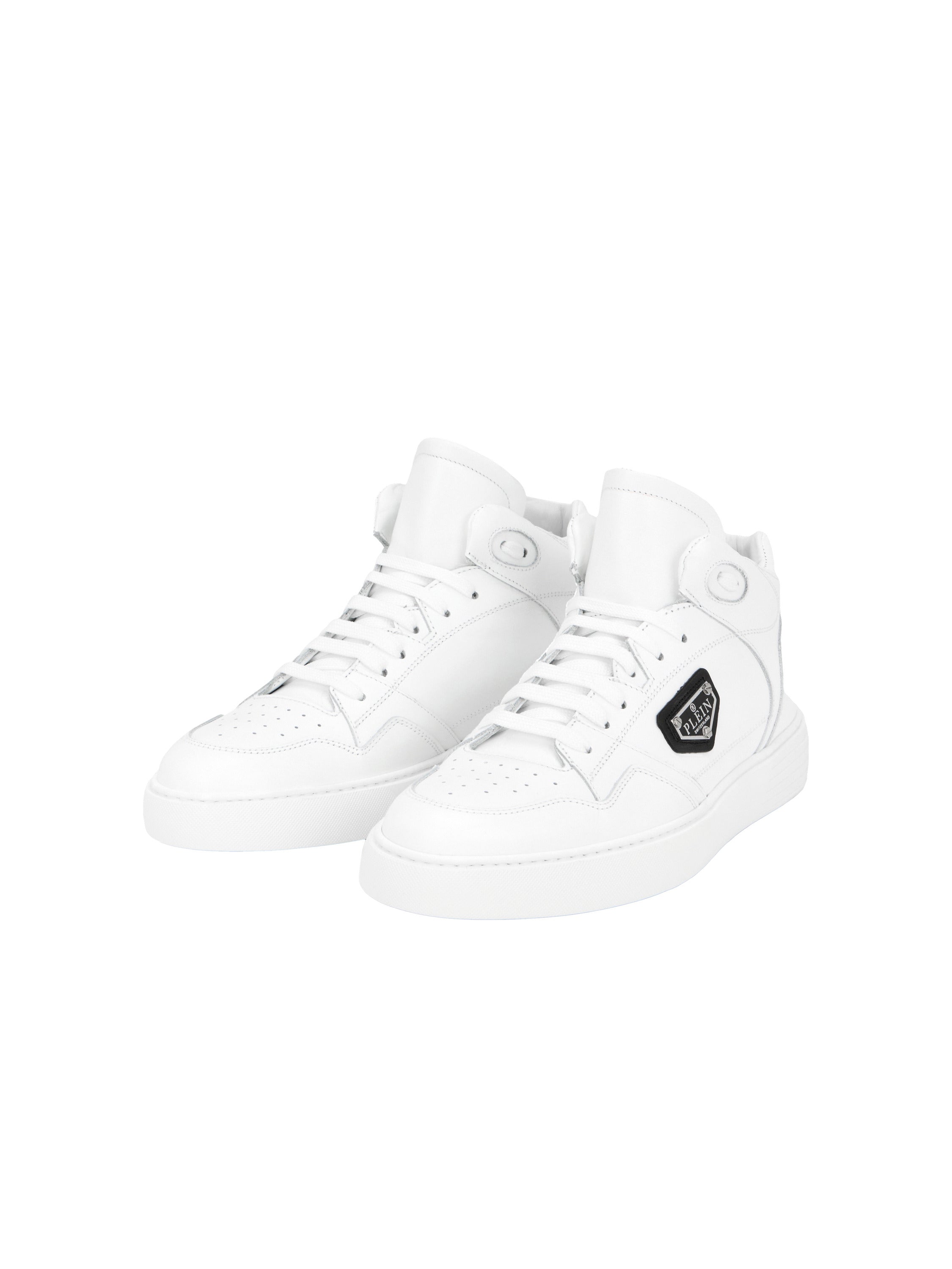 Nappa Leather Mid Top Sneakers