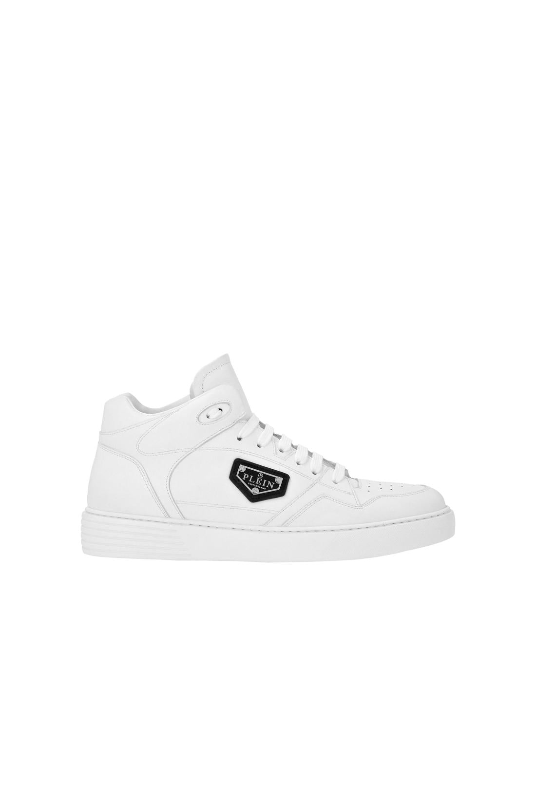 Philipp Plein Nappa Leather Mid Top Sneakers, Schuhe