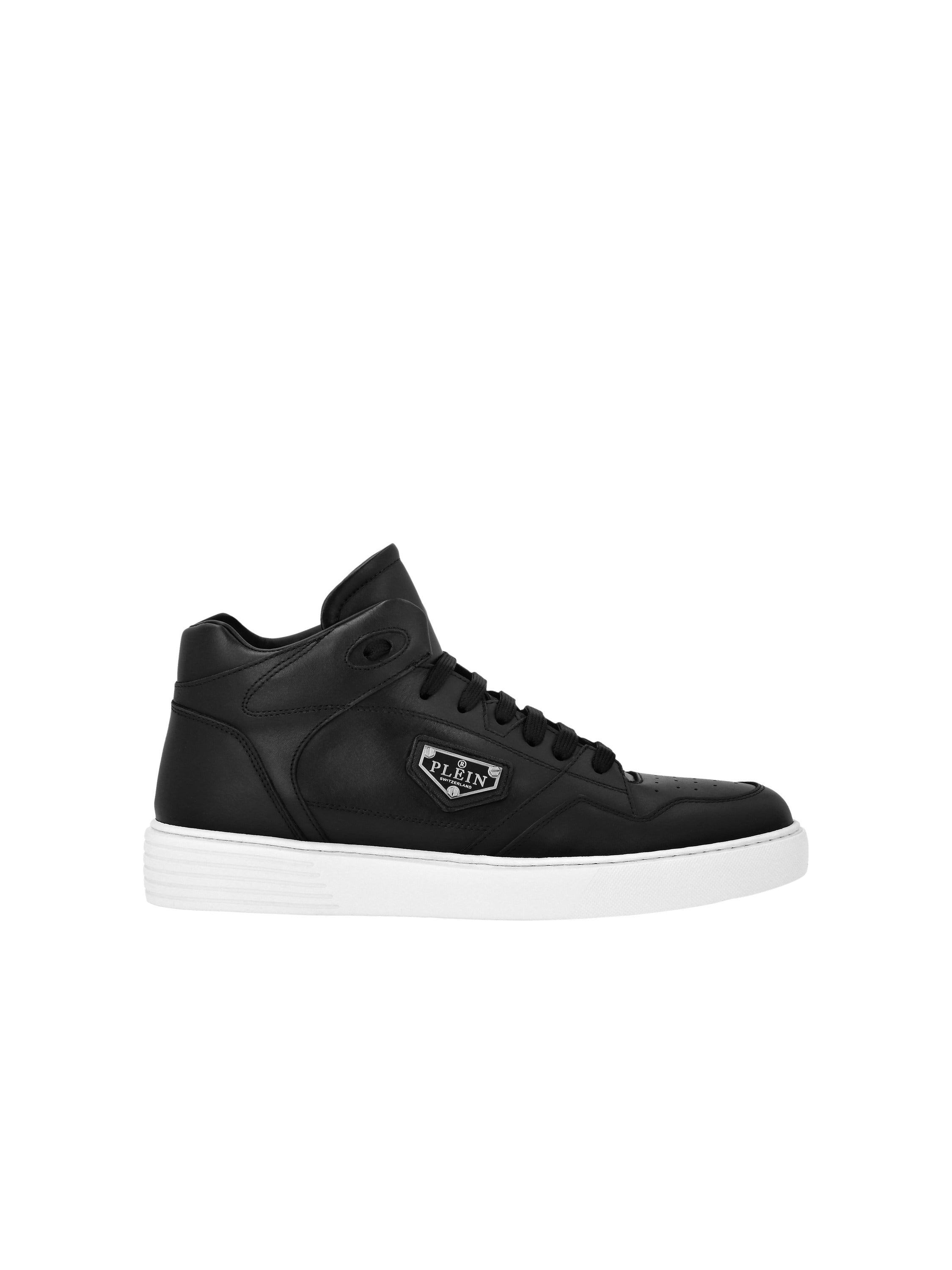Nappa Leather Mid Top Sneakers