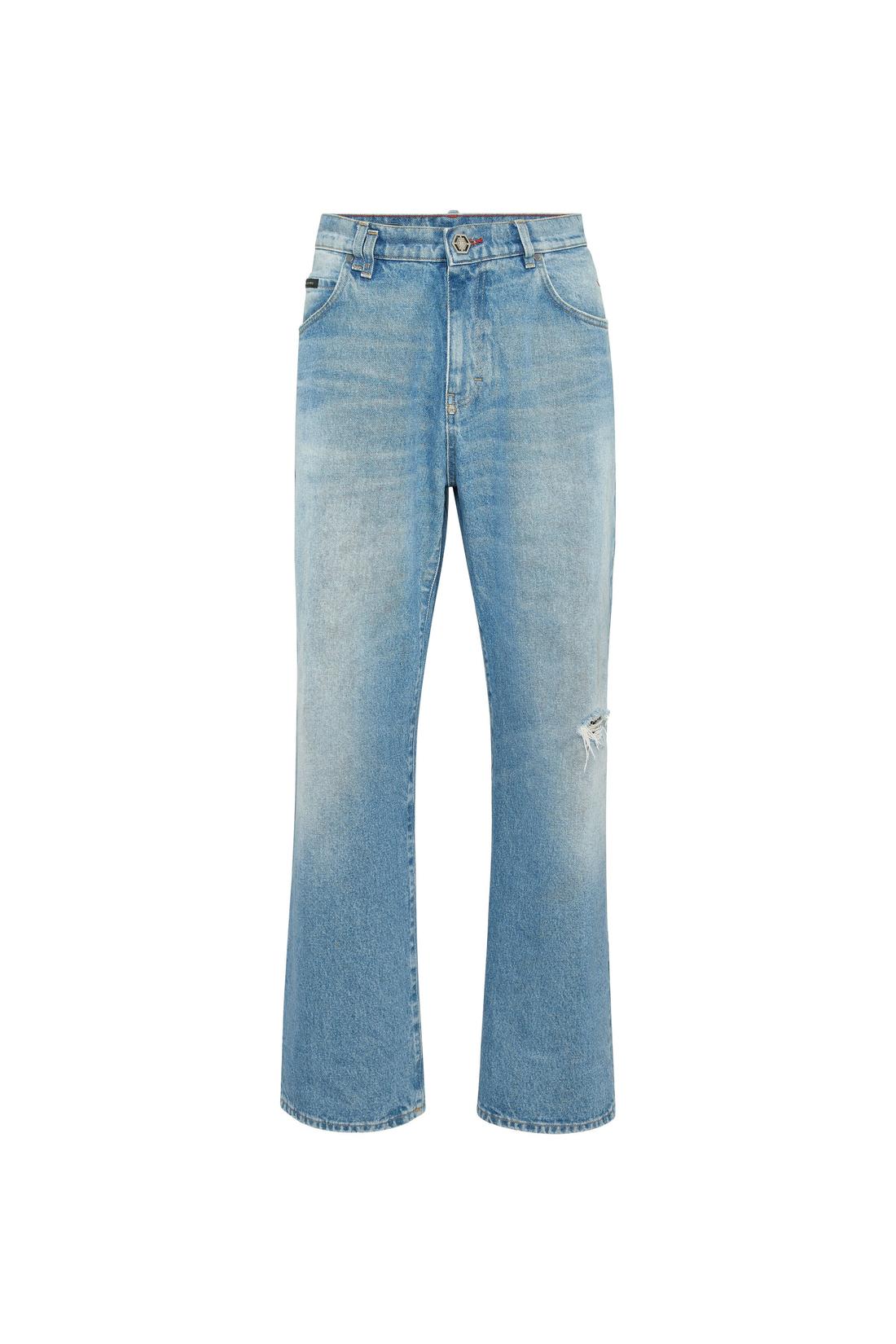 Philipp Plein Denim Trousers Beach Boy Fit 5 Pockets Signature, Jeans
