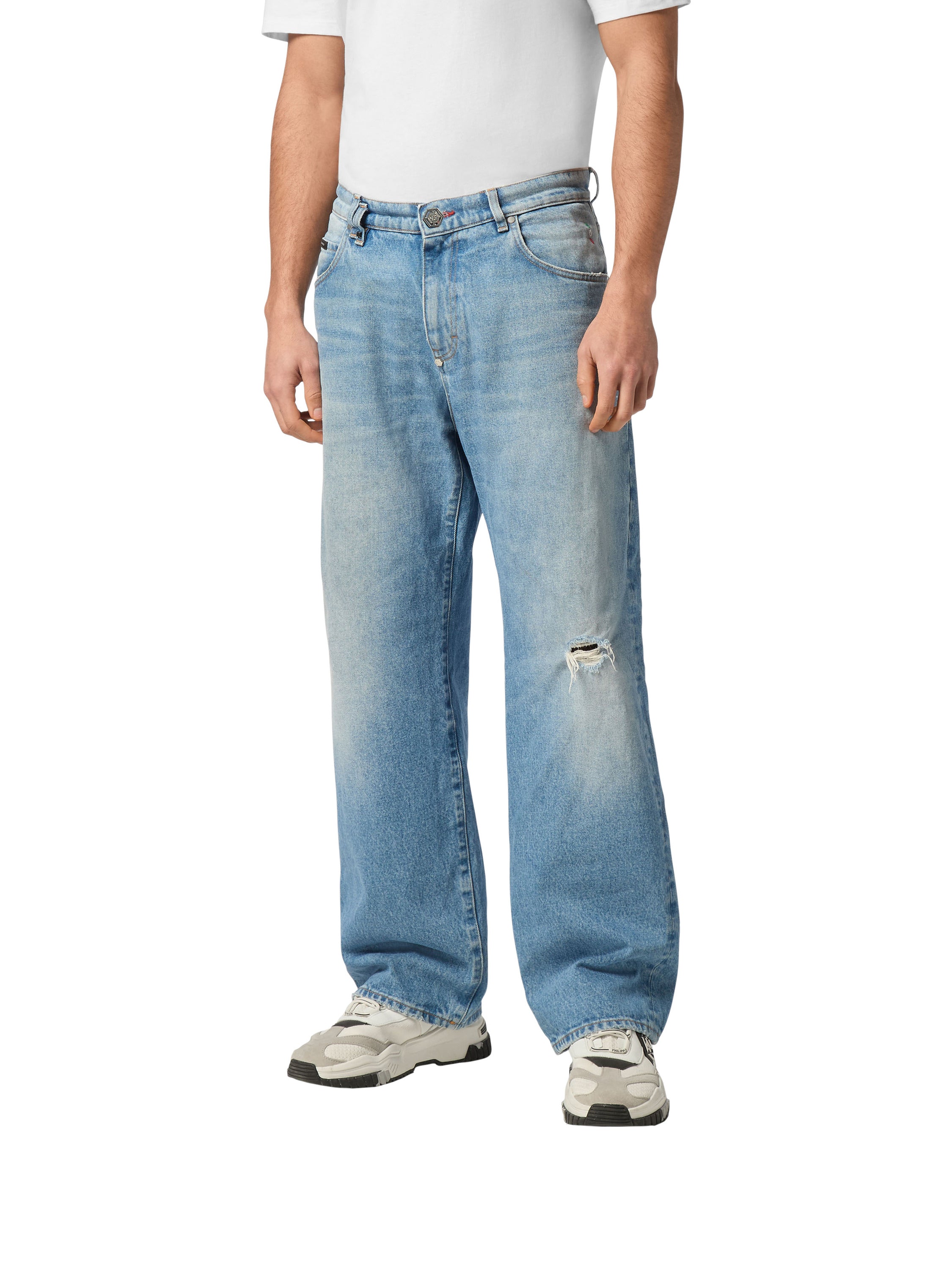 Denim Trousers Beach Boy Fit 5 Pockets Signature