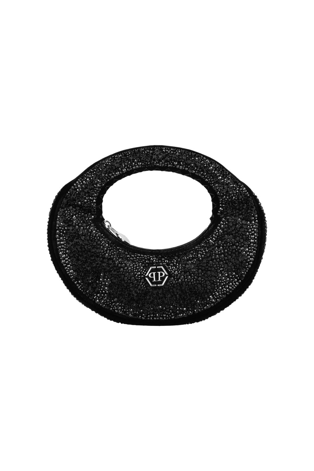Philipp Plein Suede Mini Handle Bag Strass, Taschen