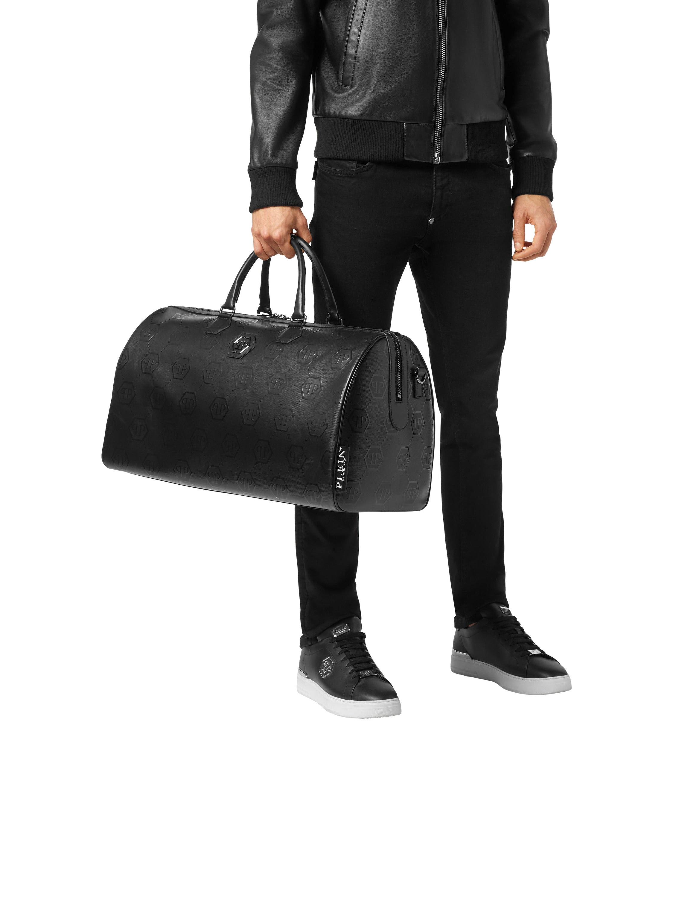 Nappa Handle Bag Weekend  Embossed Monogram