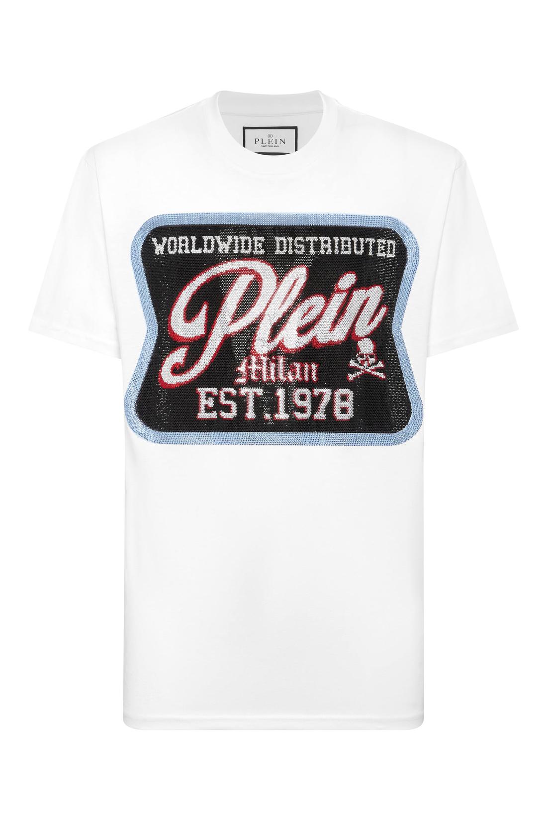 Philipp Plein Round Neck T-Shirt Patch Plein Milan, Shirts