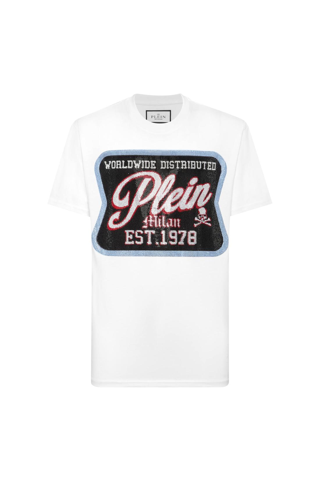 Philipp Plein Round Neck T-Shirt Patch Plein Milan, Shirts