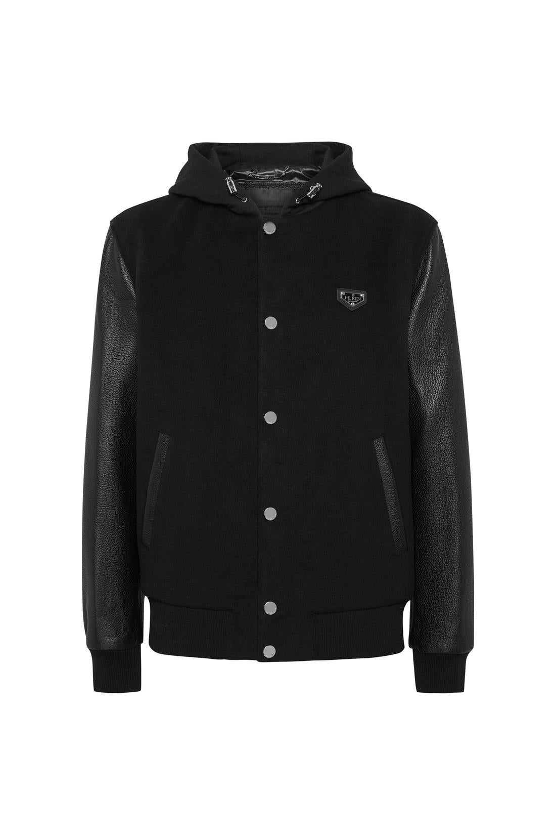 Philipp Plein Hooded Varsity Bomber Jacket, Jacken & Mäntel