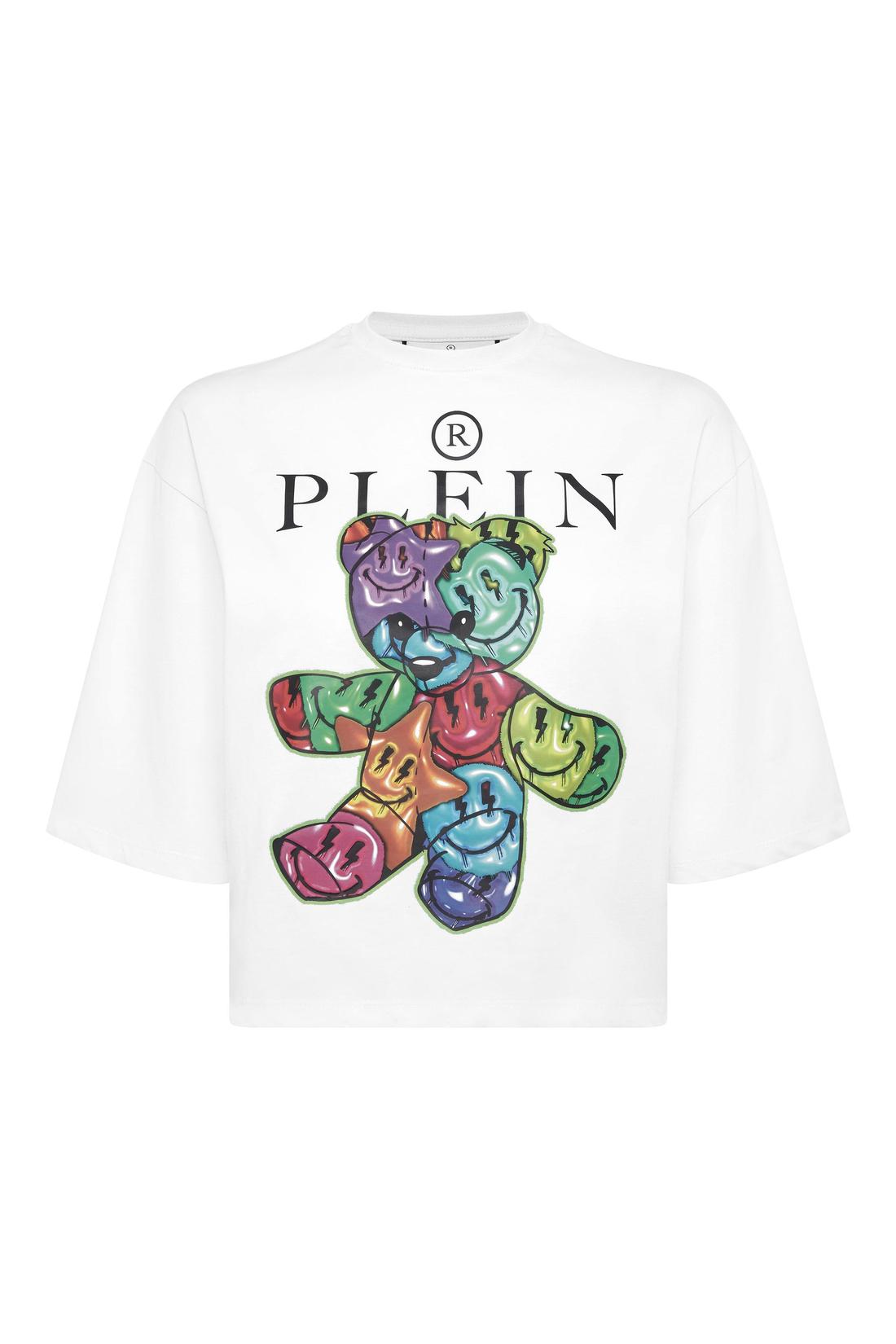 Cropped T-Shirt Round Neck Teddy