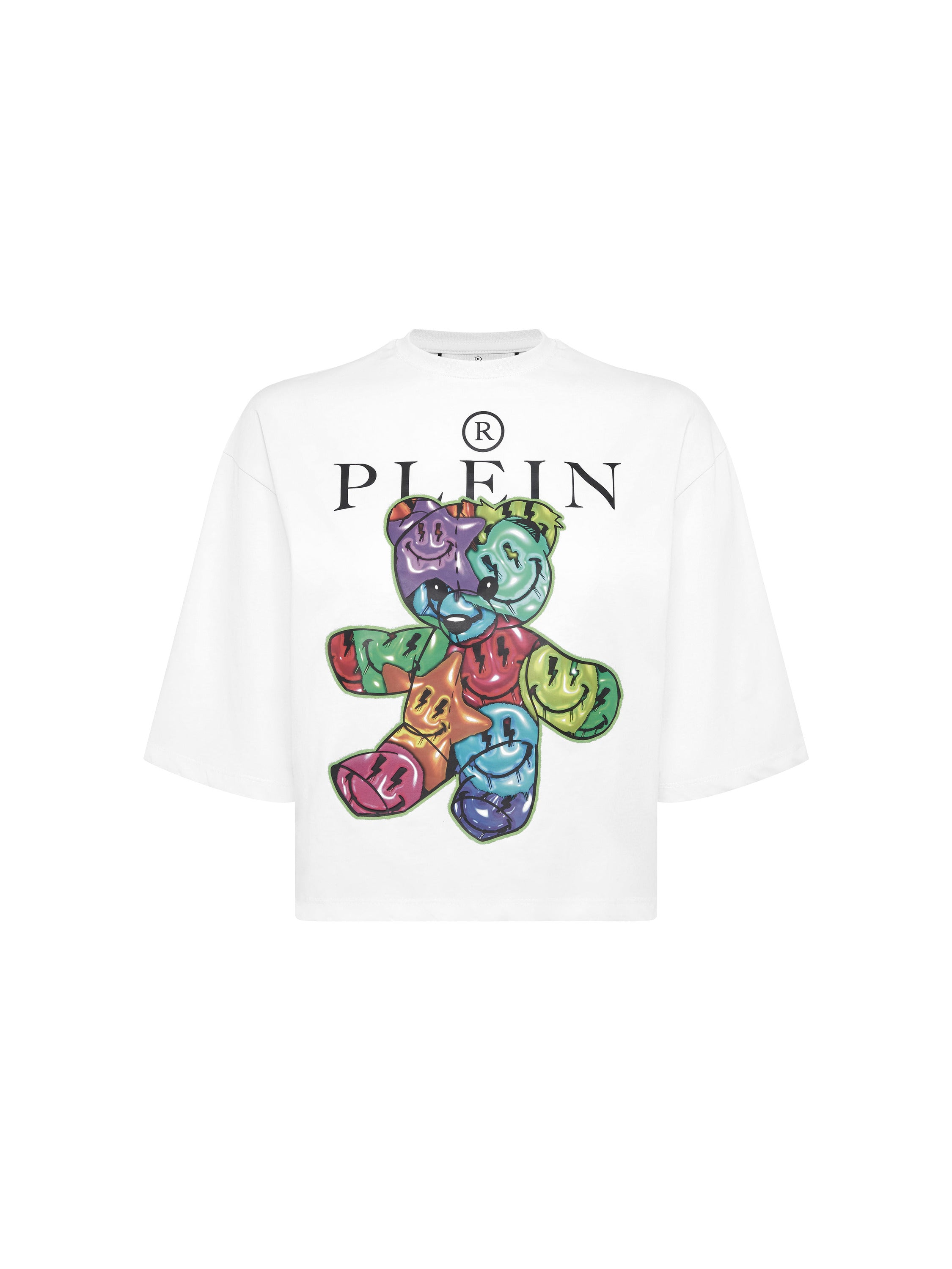 Cropped T-Shirt Round Neck Teddy