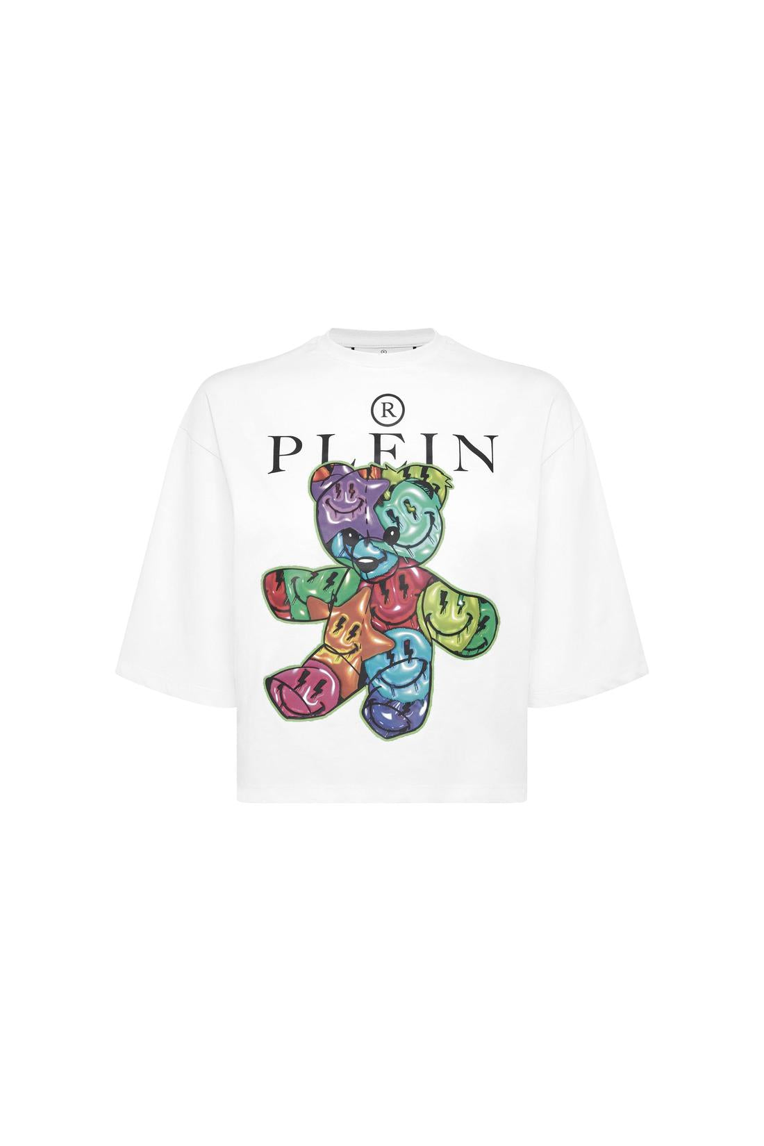 Cropped T-Shirt Round Neck Teddy