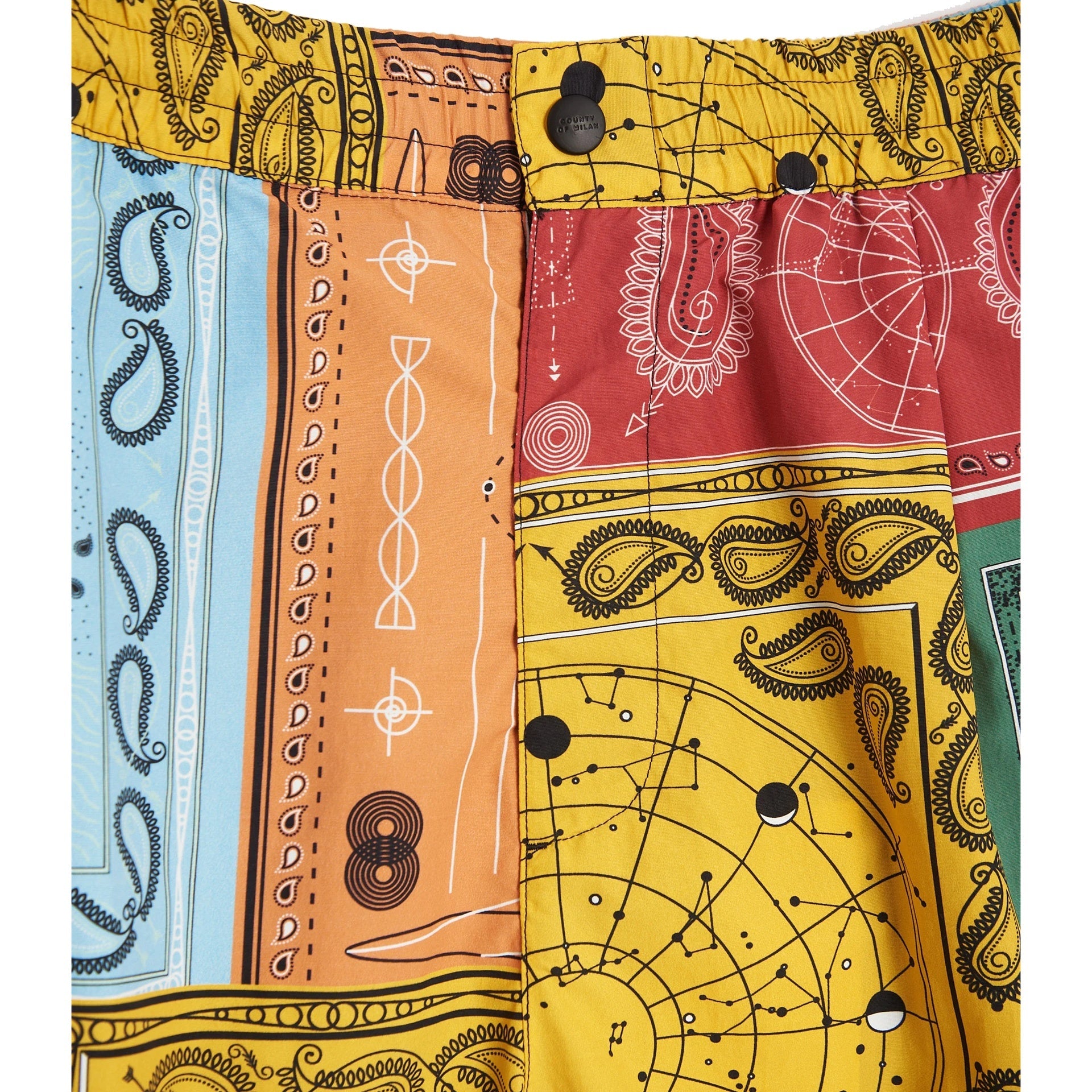 Marcelo Burlon County Of Milan-Marcelo Burlon All Over Bandana Shorts-MEN CLOTHING-Black-Deal-Outlet-by-ARCHIVIST