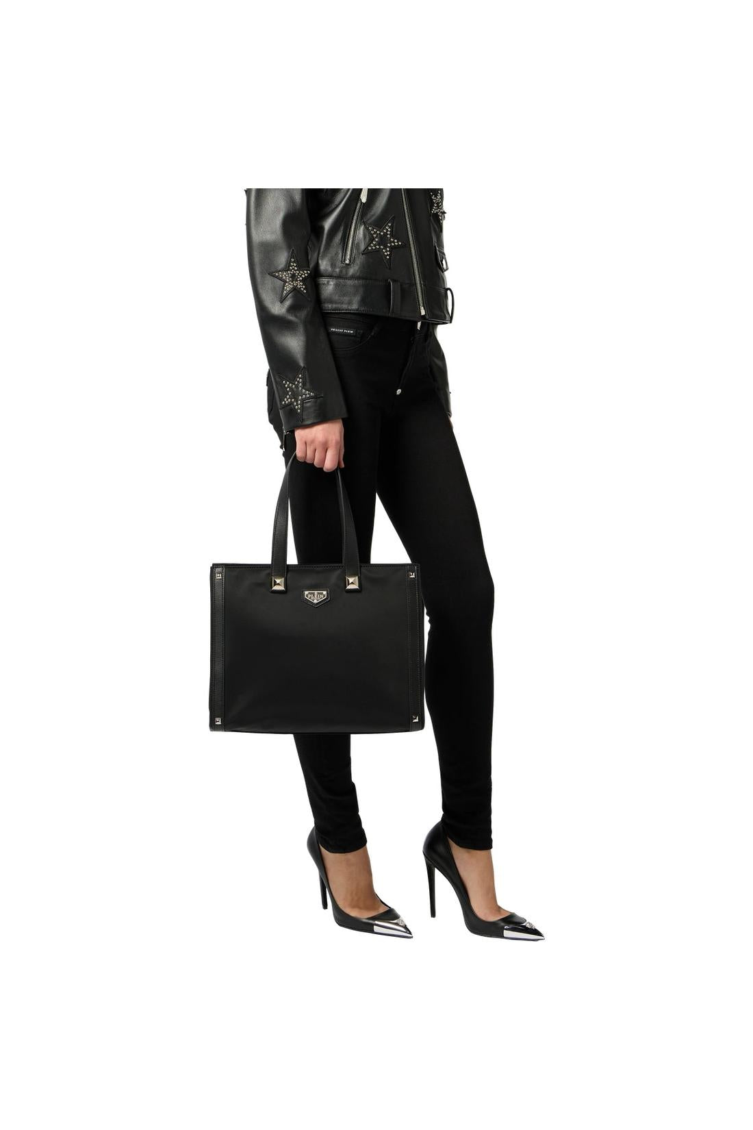 Philipp Plein Nylon Tote Bag Studs, Taschen