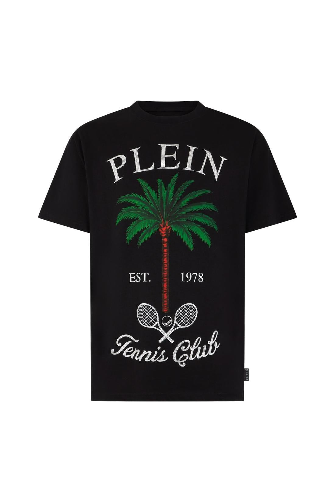 Philipp Plein Round Neck T-Shirt Tennis Club Stones, Shirts