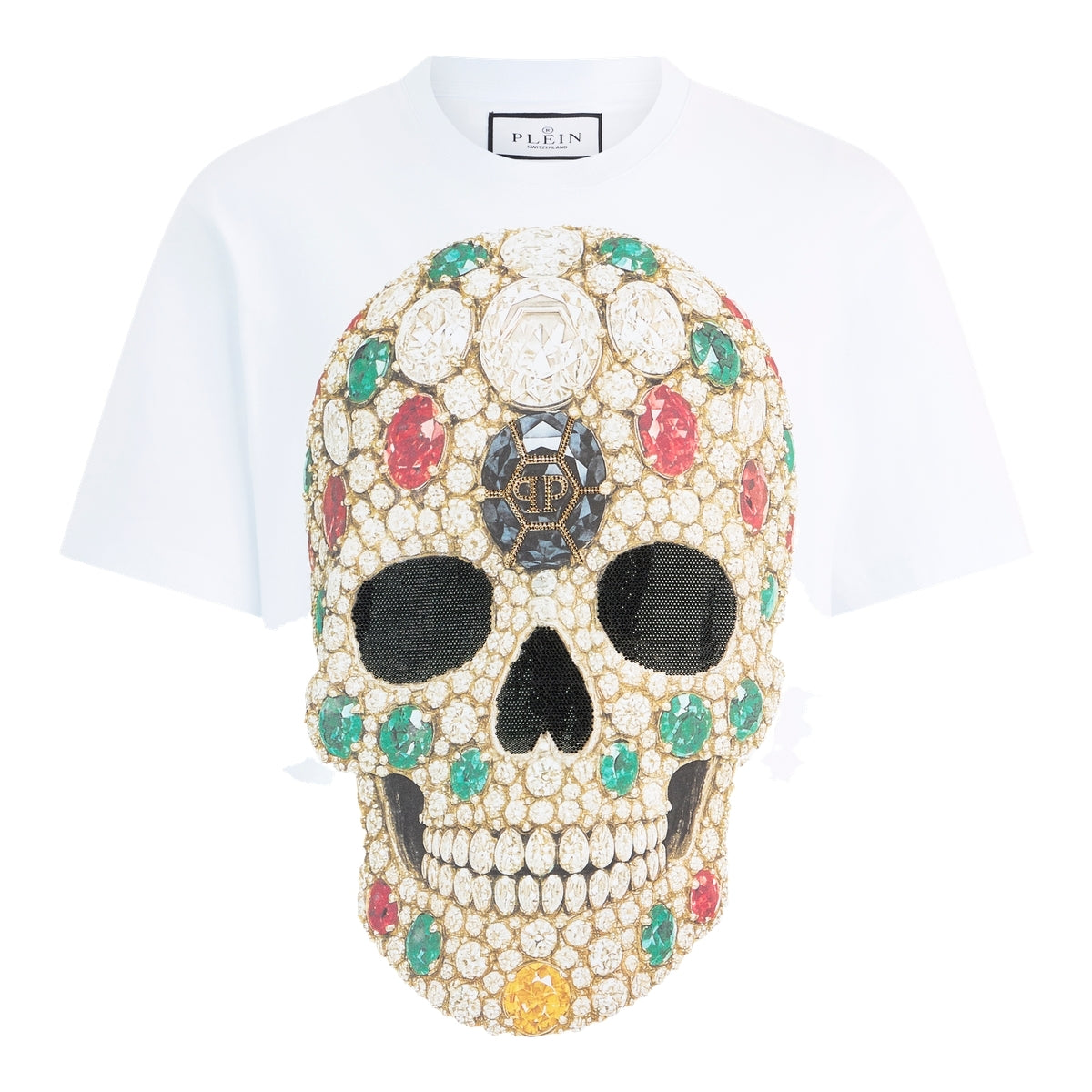 Round Neck T-Shirt Skull Stones