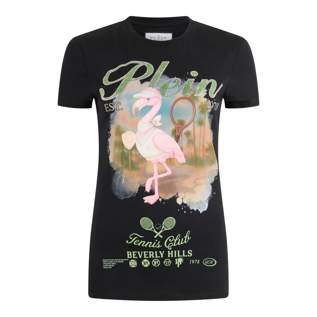 Sexy Pure Fit T-Shirt Tennis Club Strass